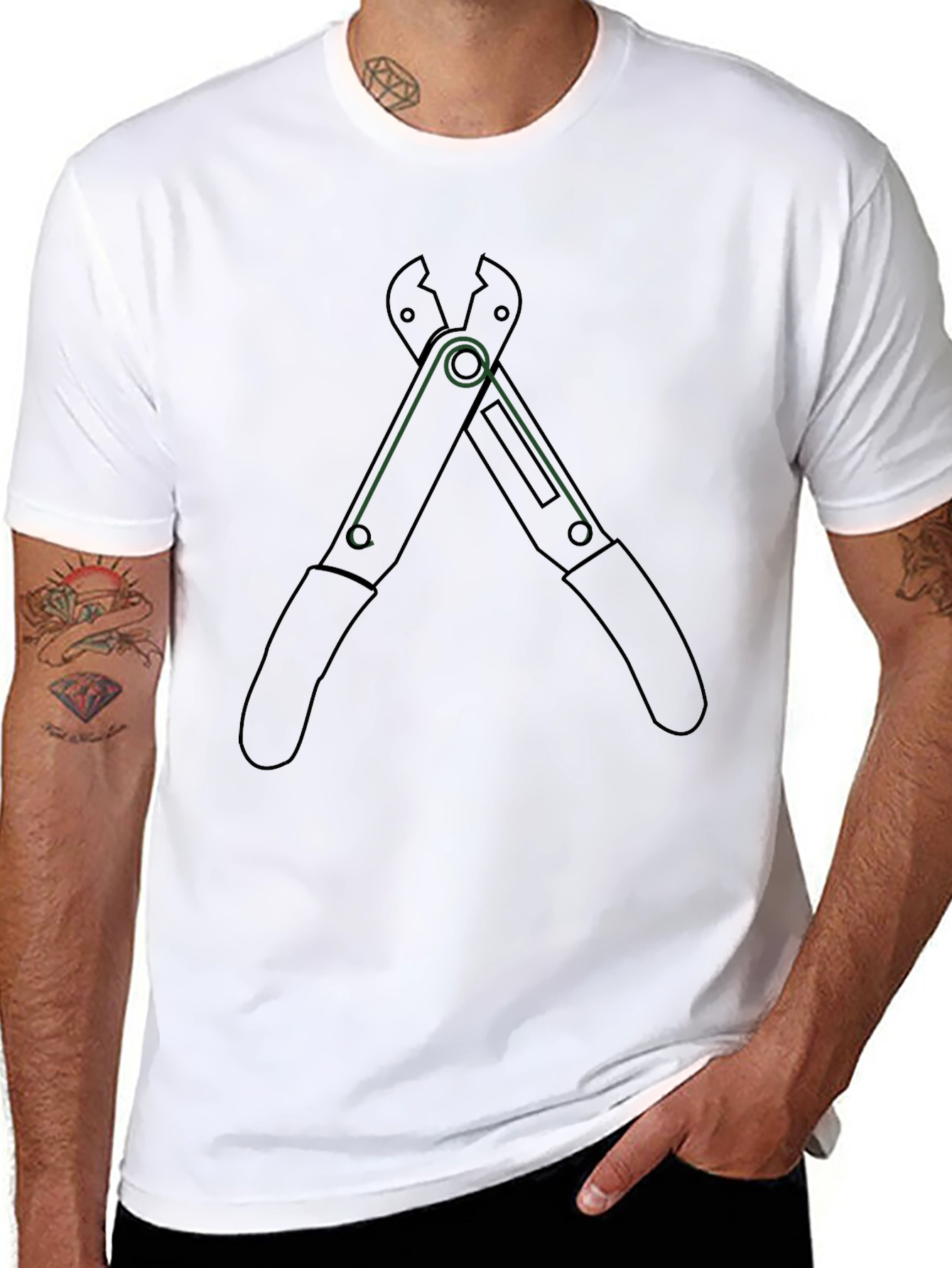 Pliers Graphic Tee - Cool Tool Design
