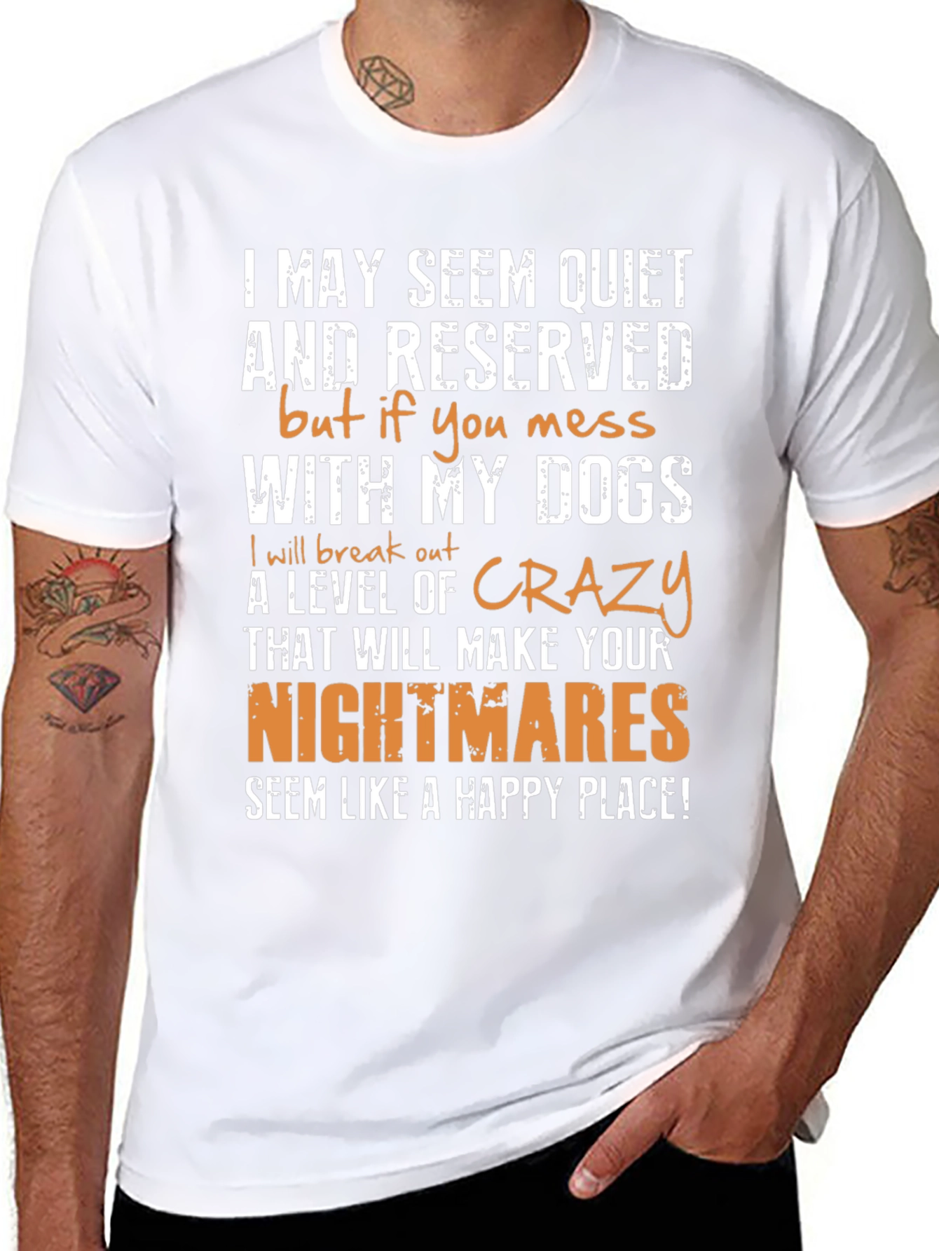 Dog Lover Graphic T-Shirt: I May Seem Quiet