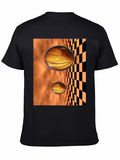 Abstract Sphere Graphic Tee - Black