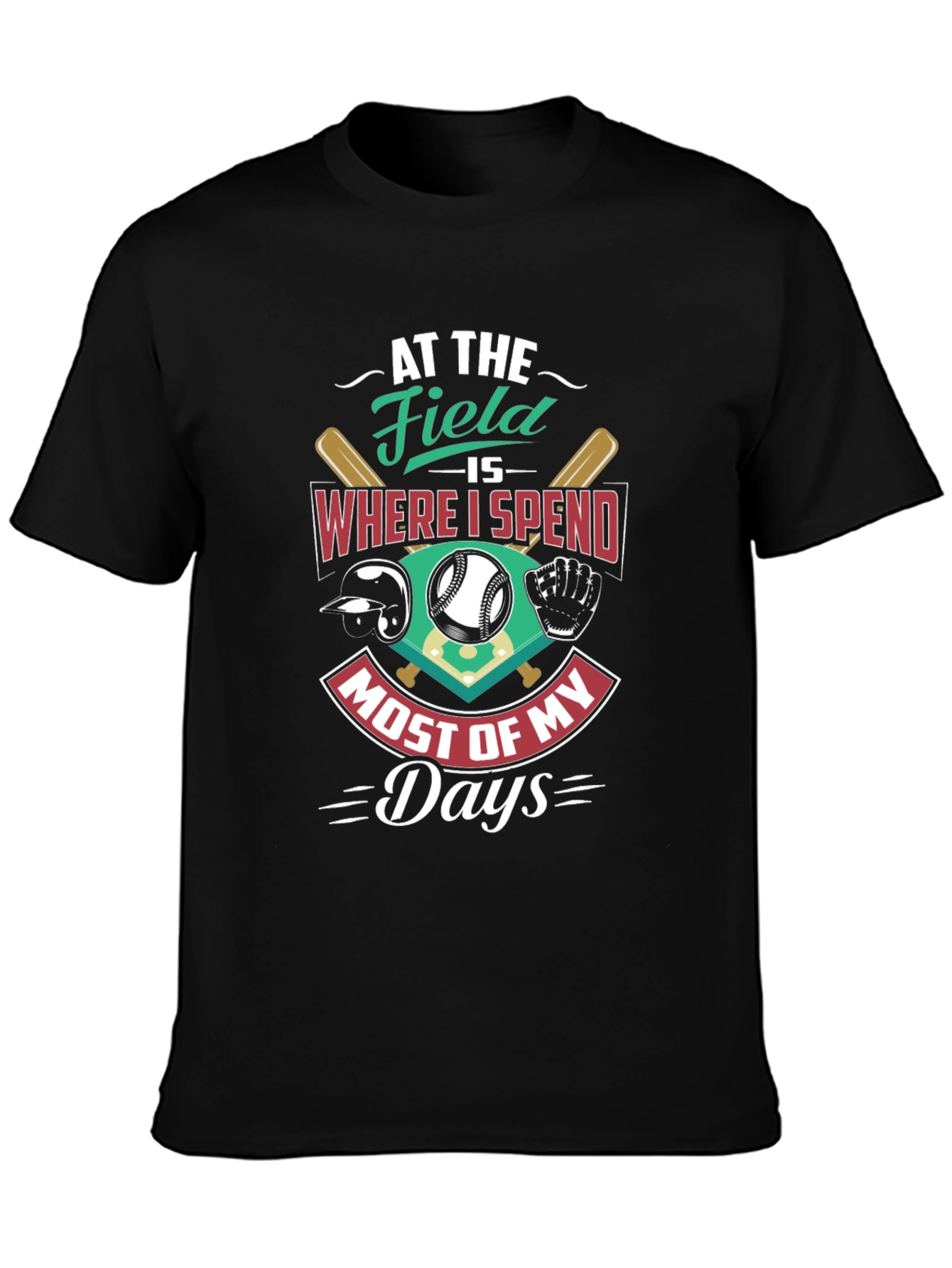 Baseball Fan T-Shirt - At The Field Design