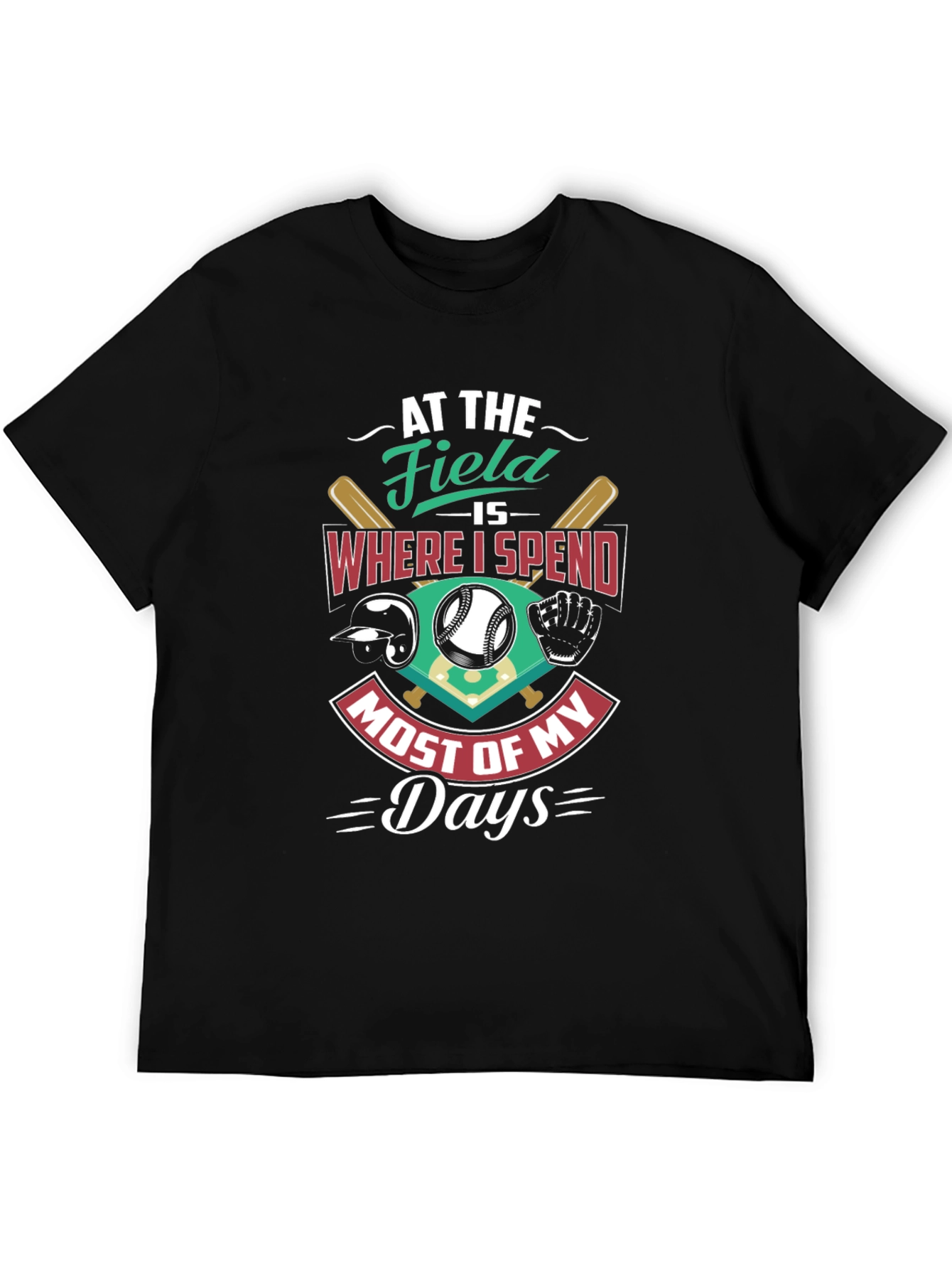 Baseball Fan T-Shirt - At The Field Design