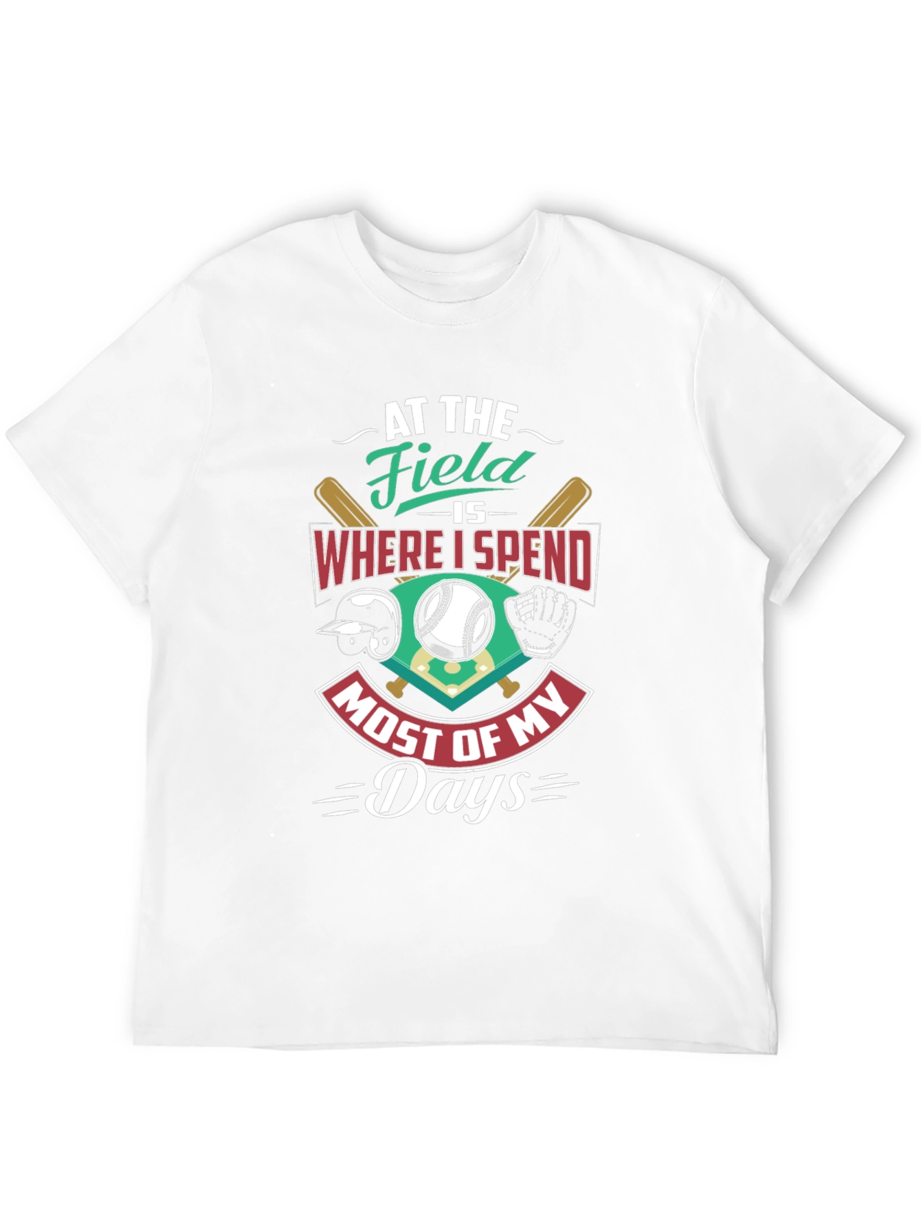 Baseball Fan T-Shirt - At The Field Design