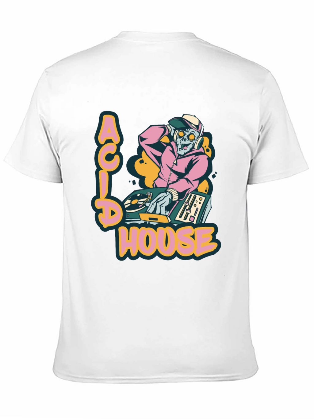Acid House DJ Zombie Graphic Tee - Black