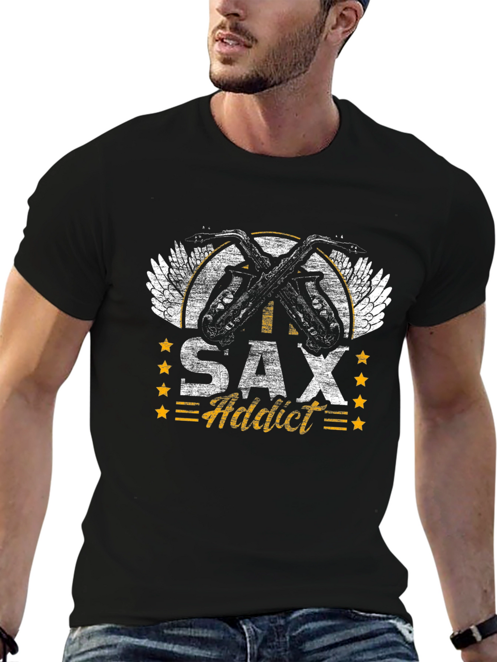 Sax Addict T-Shirt - Musician Style