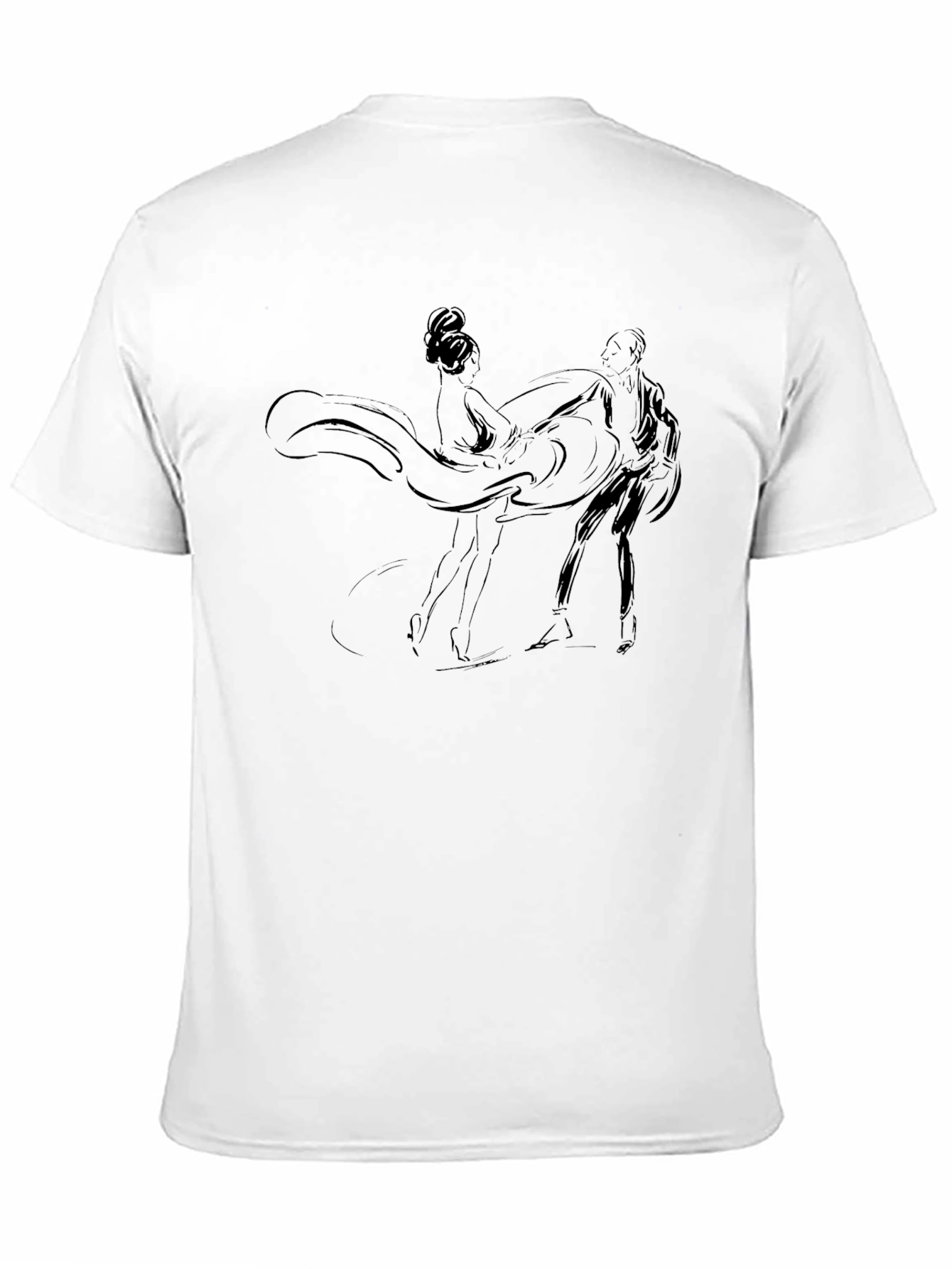 Elegant Dance Graphic Black T-Shirt