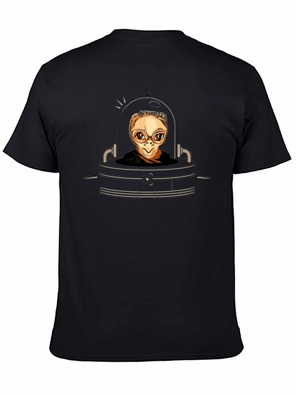 Sci-Fi Alien in Pod Graphic Tee - Black