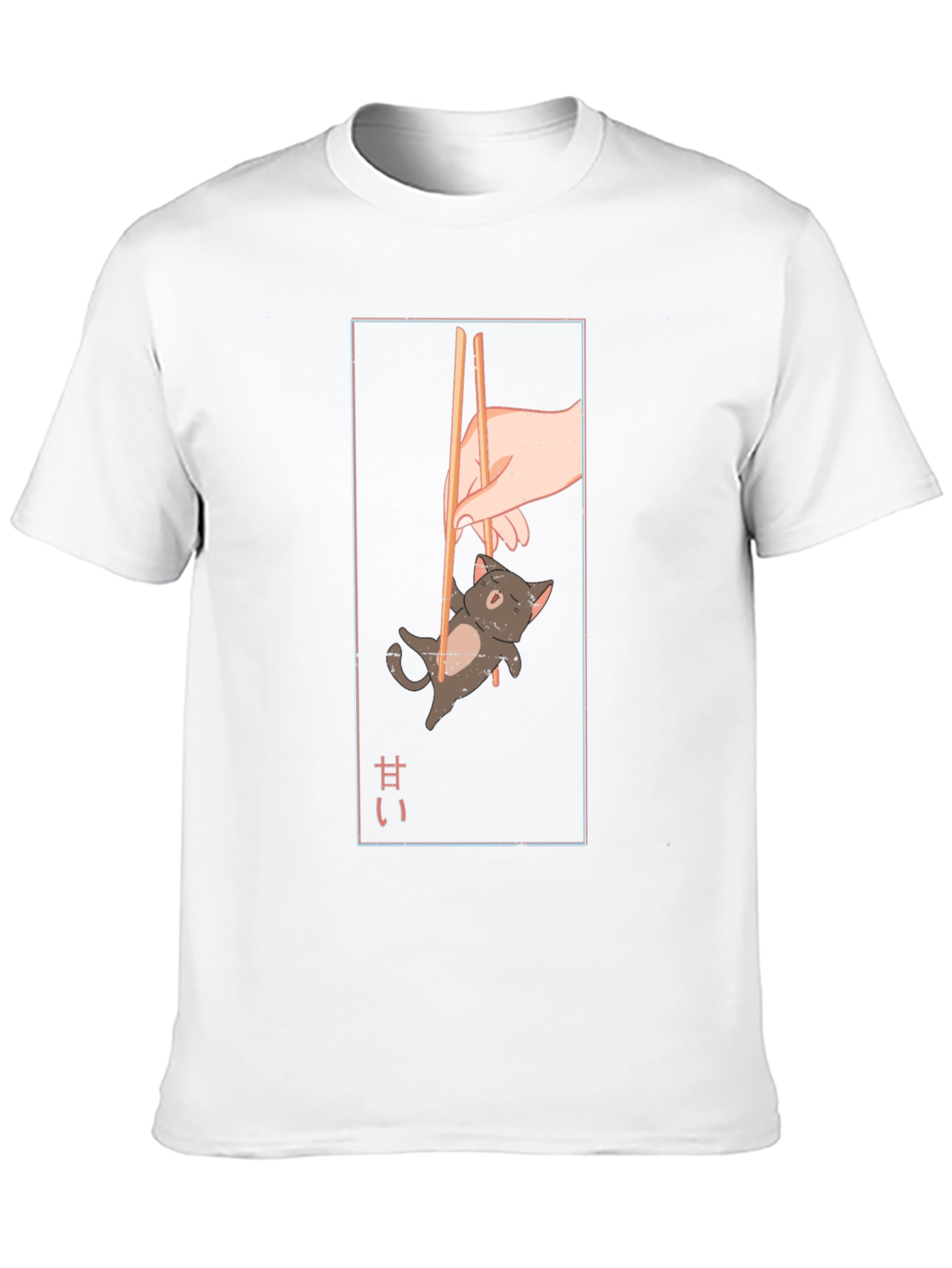 Chopstick Kitty T-Shirt - Anime Style