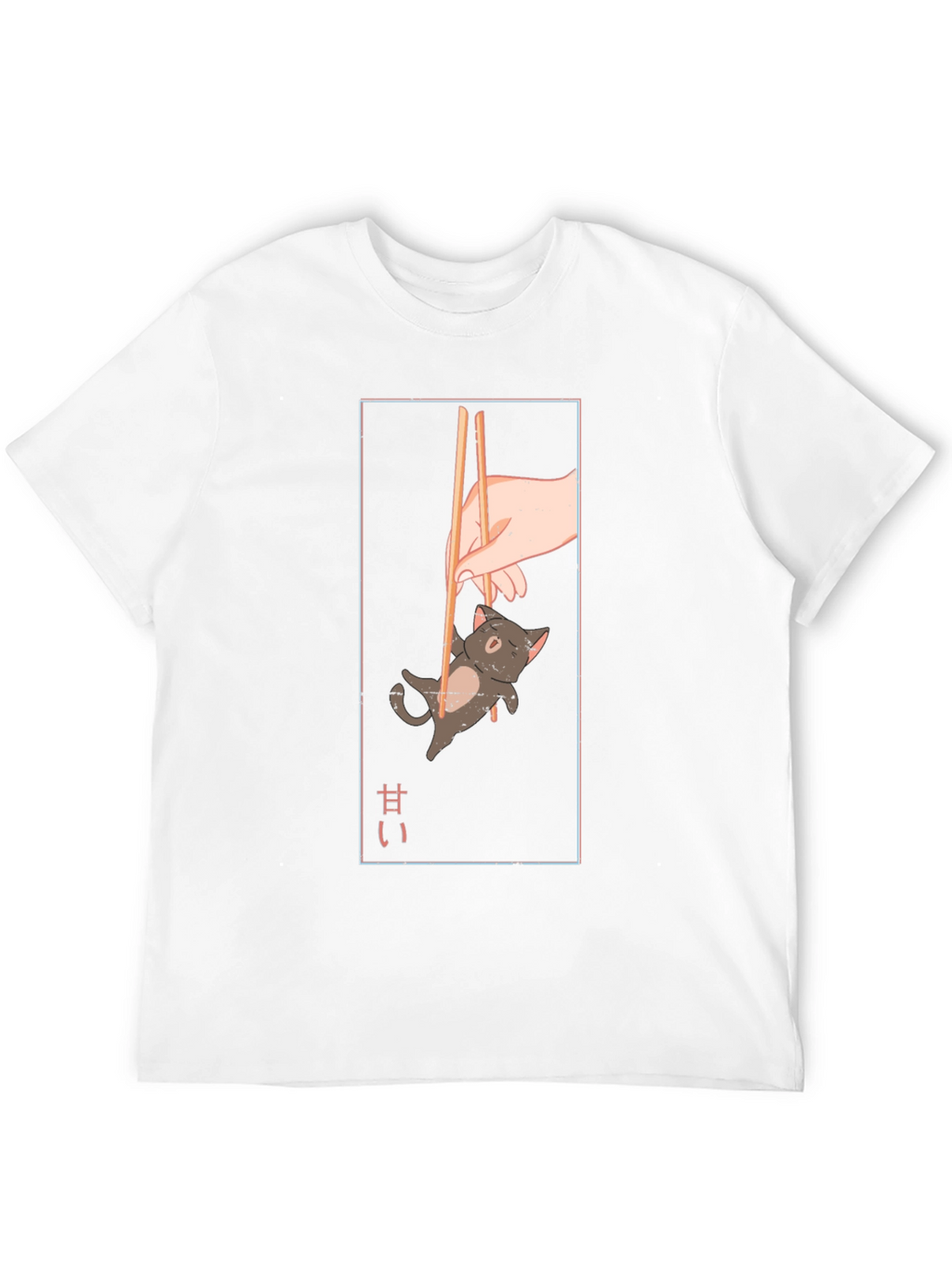 Chopstick Kitty T-Shirt - Anime Style