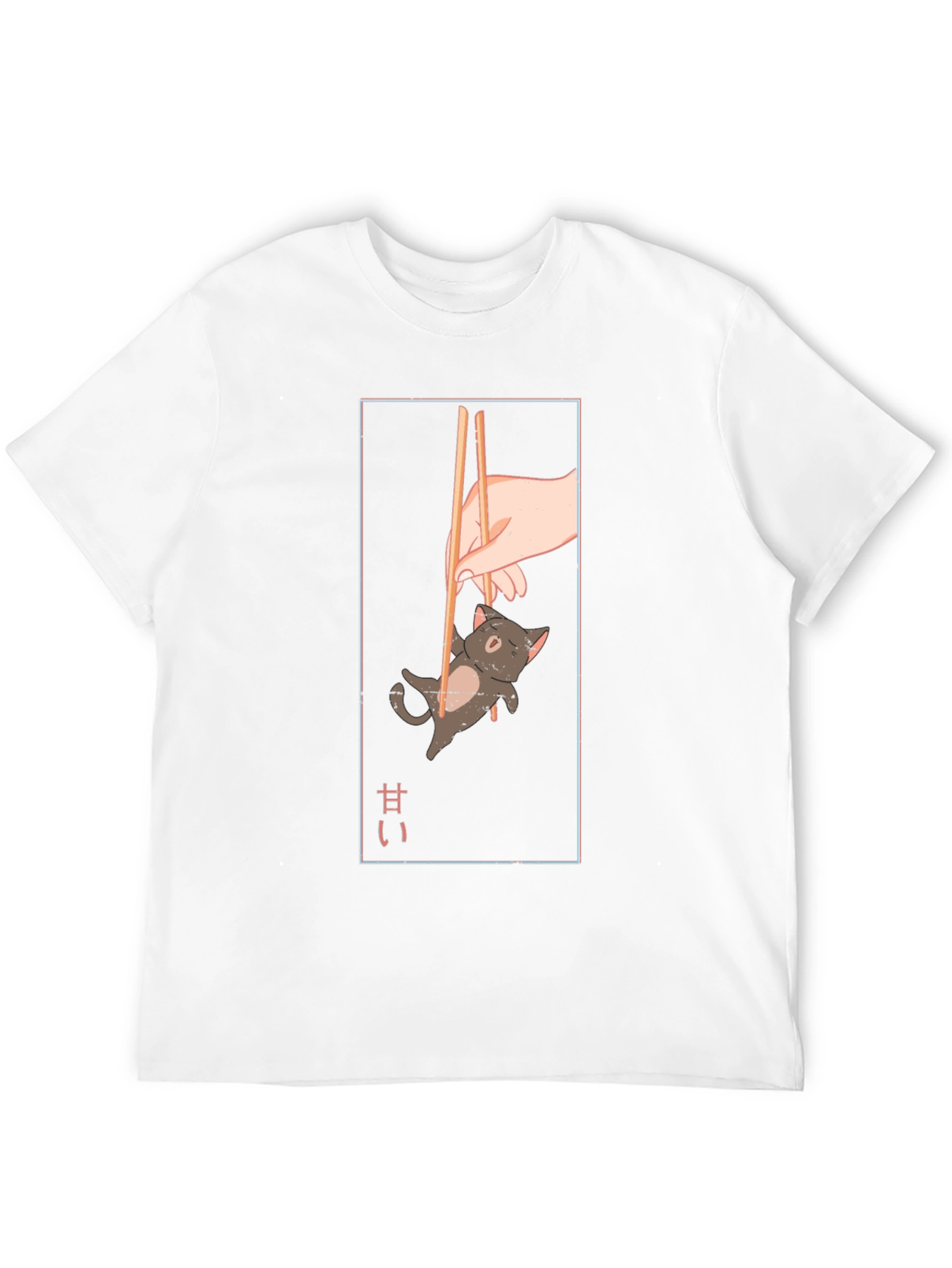 Chopstick Kitty T-Shirt - Anime Style
