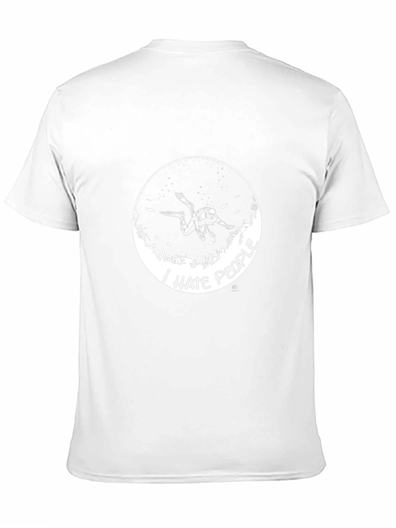 I Hate People Scuba Diving Black T-Shirt