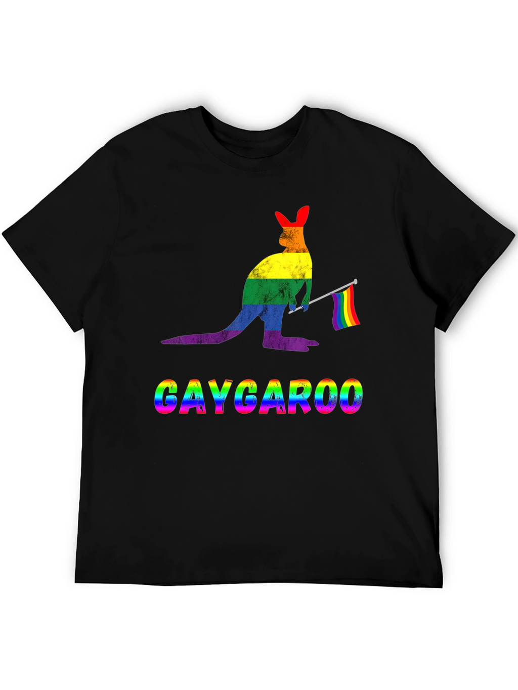 Gaycaroo T-Shirt - Rainbow Pride Kangaroo Tee