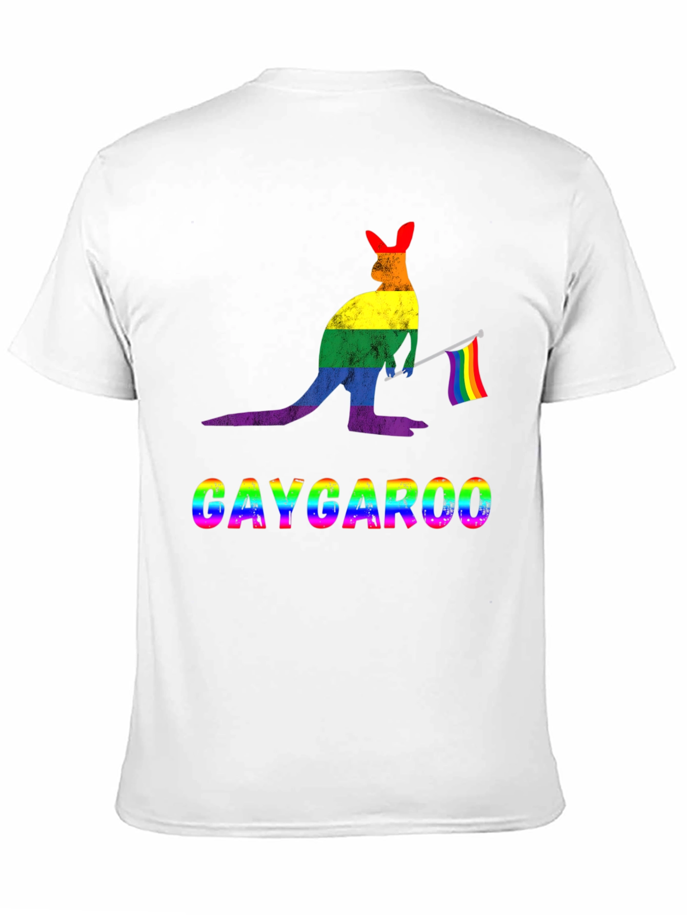 Gaycaroo T-Shirt - Rainbow Pride Kangaroo Tee
