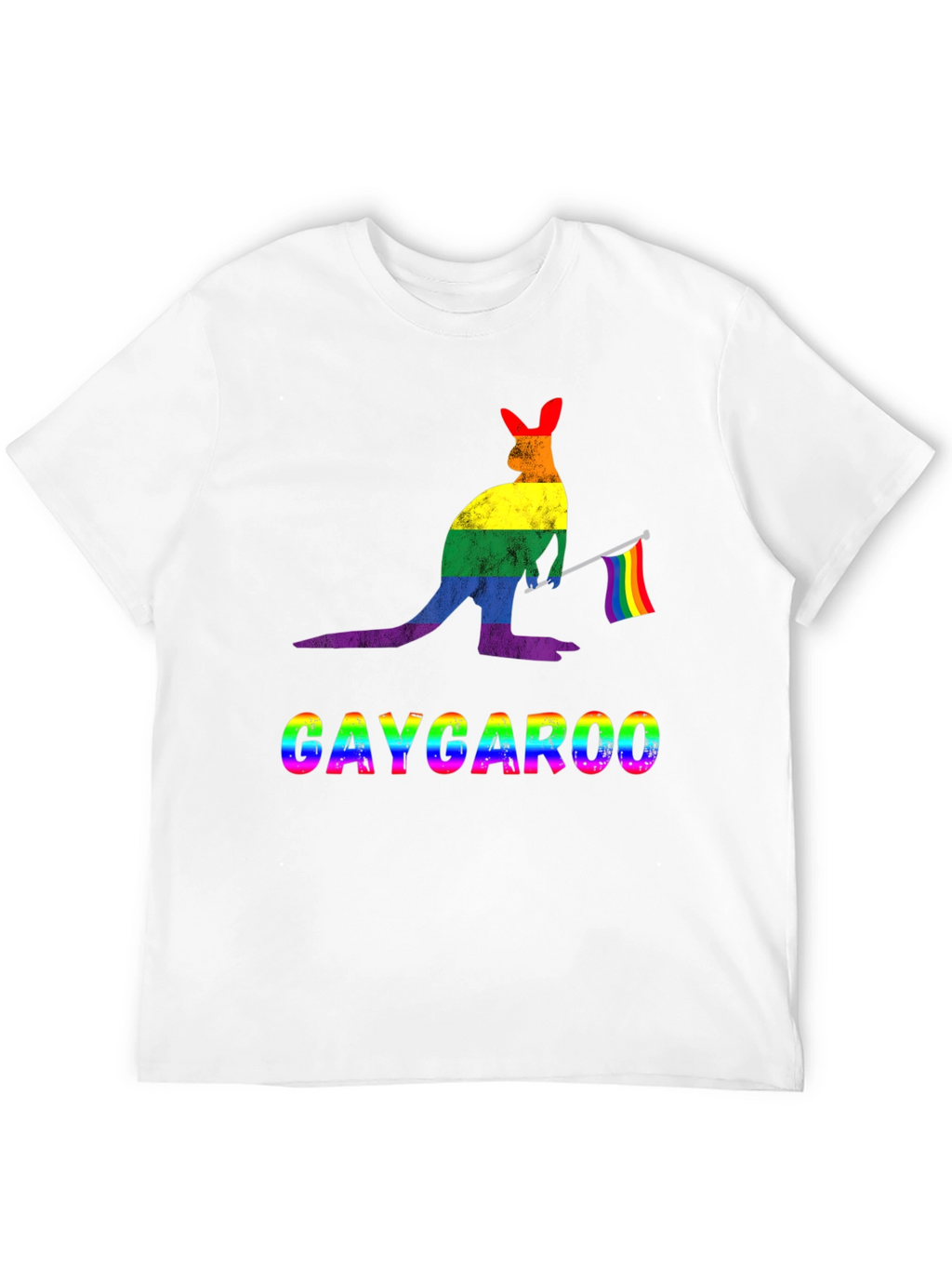 Gaycaroo T-Shirt - Rainbow Pride Kangaroo Tee