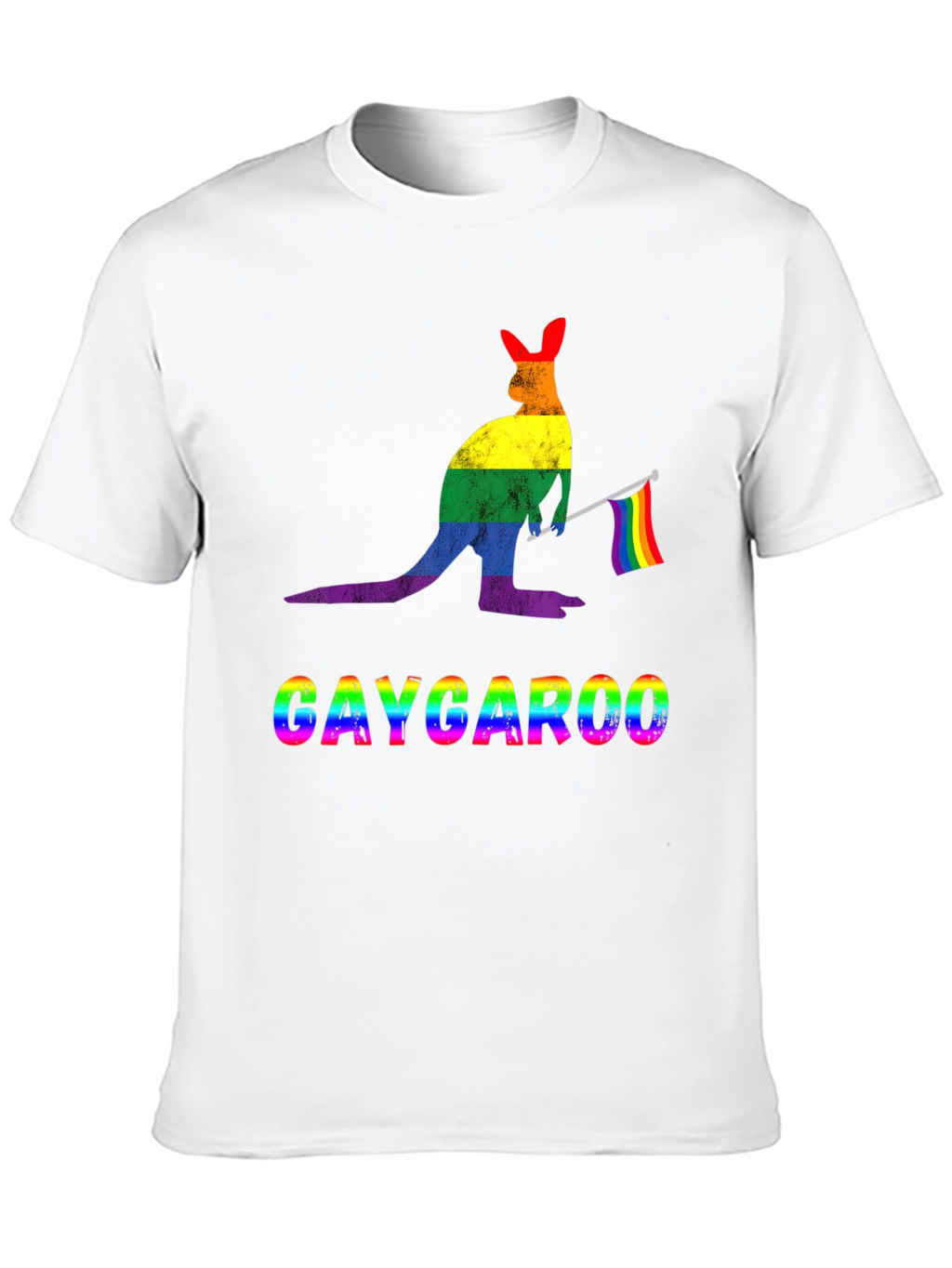 Gaycaroo T-Shirt - Rainbow Pride Kangaroo Tee