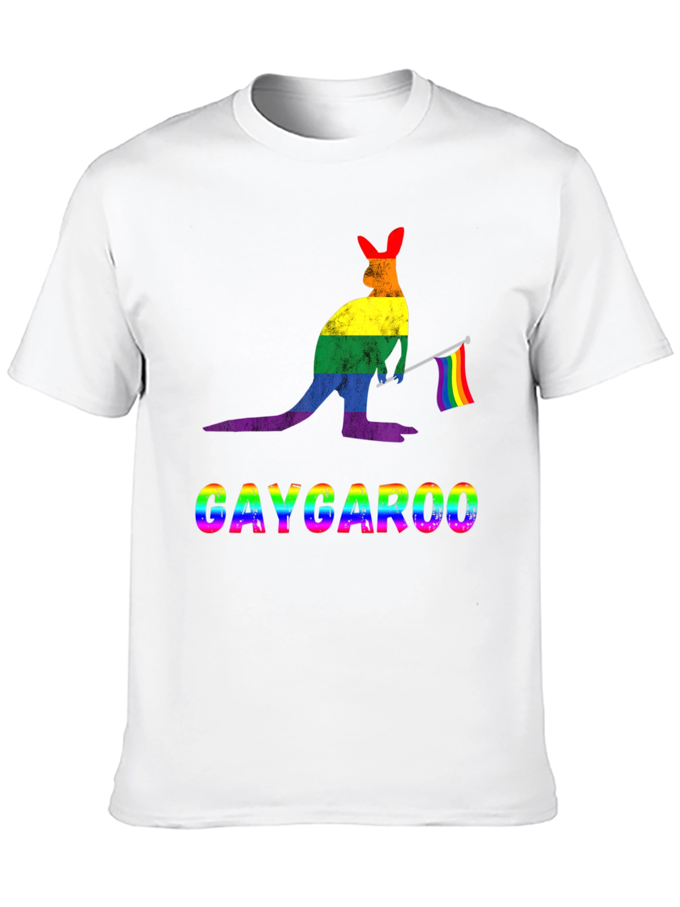 Gaycaroo T-Shirt - Rainbow Pride Kangaroo Tee