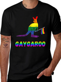 Gaycaroo T-Shirt - Rainbow Pride Kangaroo Tee