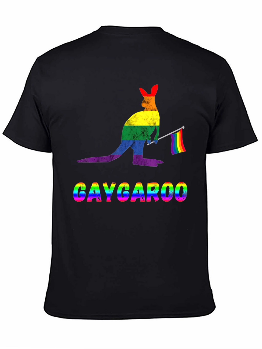 Gaycaroo T-Shirt - Rainbow Pride Kangaroo Tee