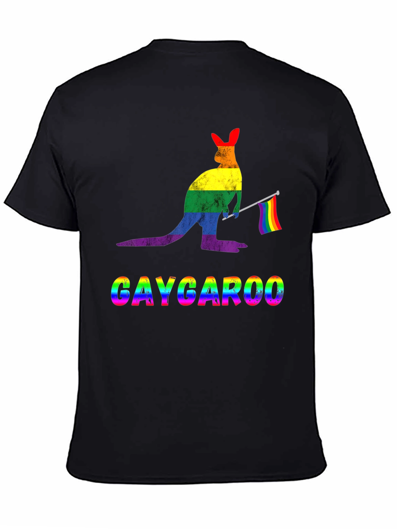 Gaycaroo T-Shirt - Rainbow Pride Kangaroo Tee