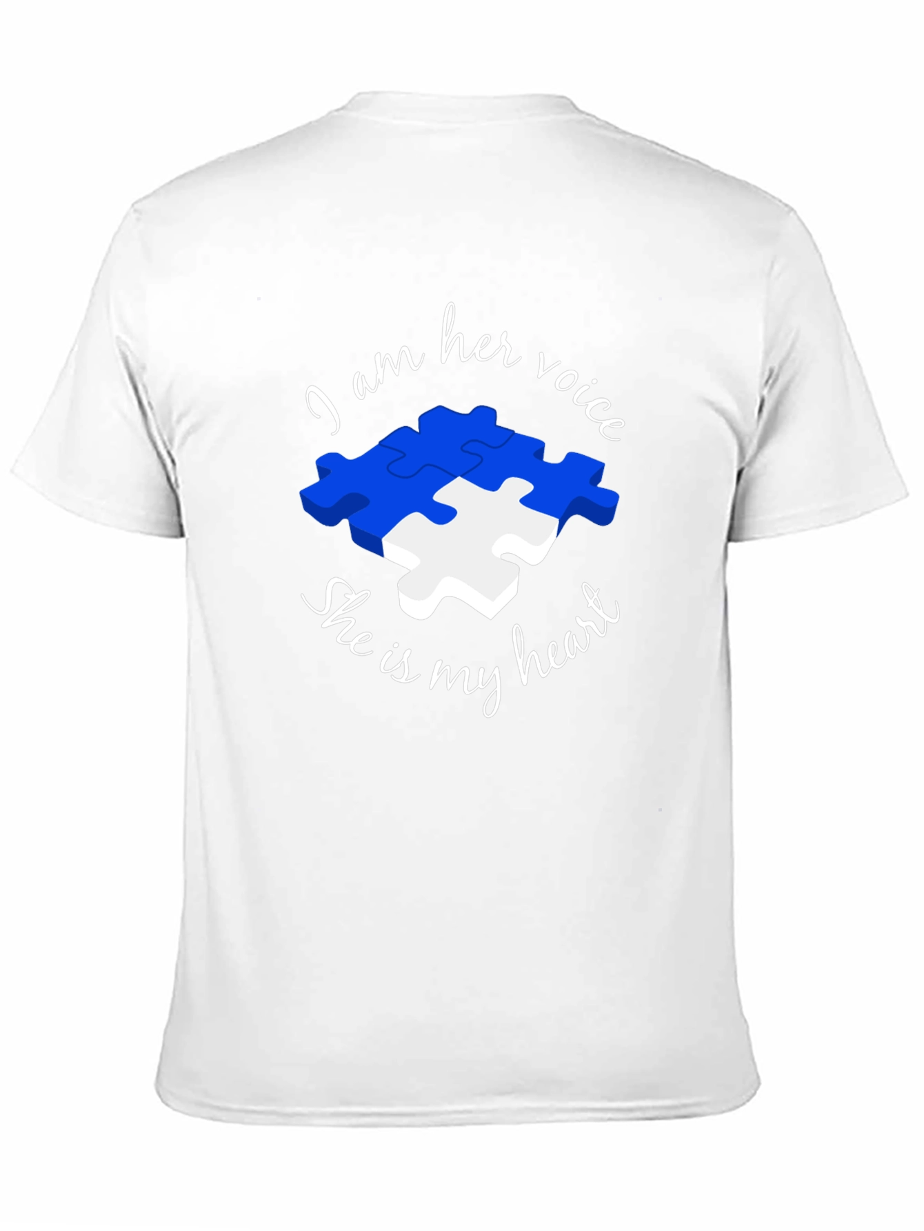 Autism Awareness Puzzle Piece T-Shirt - Voice and Heart