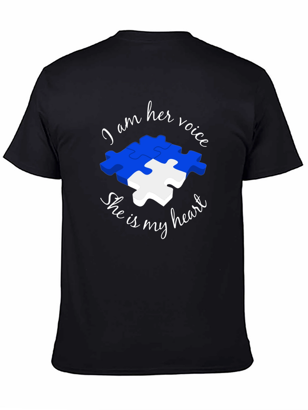 Autism Awareness Puzzle Piece T-Shirt - Voice and Heart