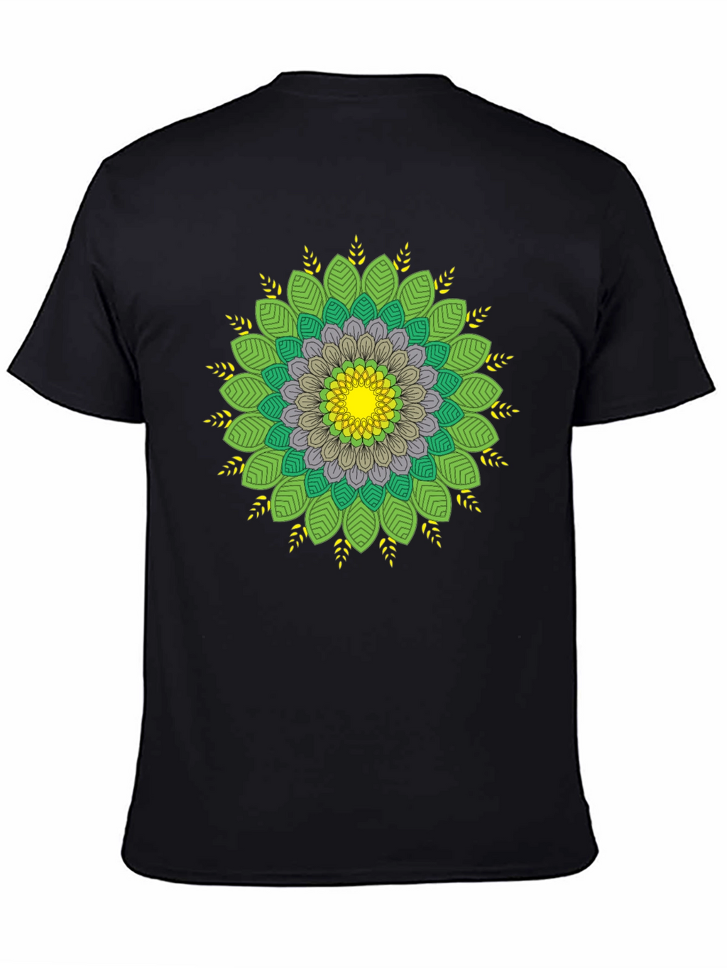 Mandala Graphic Tee - Black Cotton Comfort