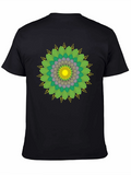 Mandala Graphic Tee - Black Cotton Comfort
