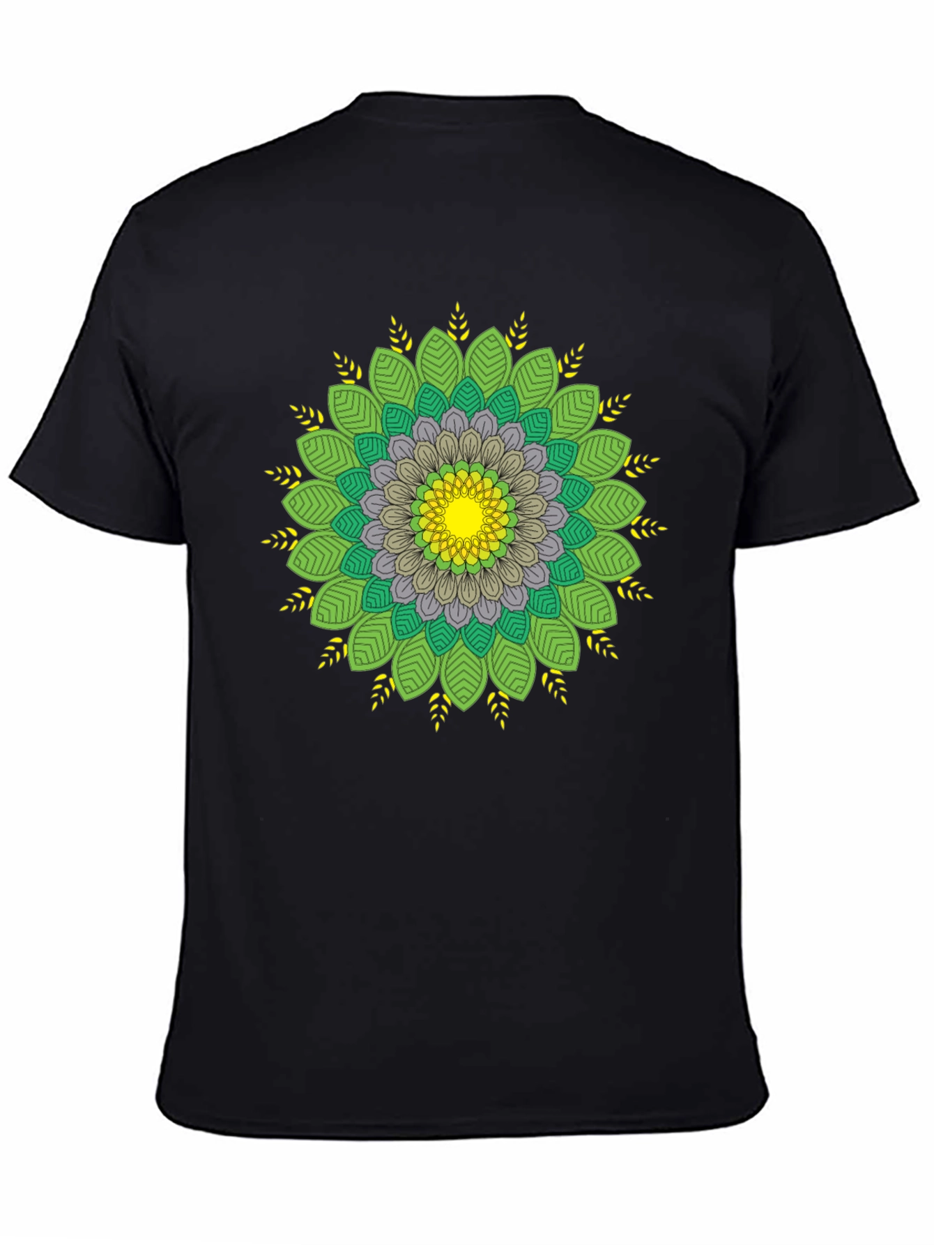 Mandala Graphic Tee - Black Cotton Comfort