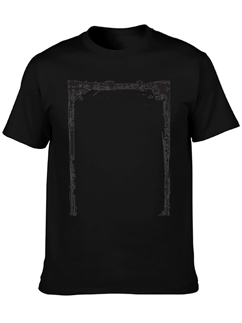 Distressed Frame Black T-Shirt