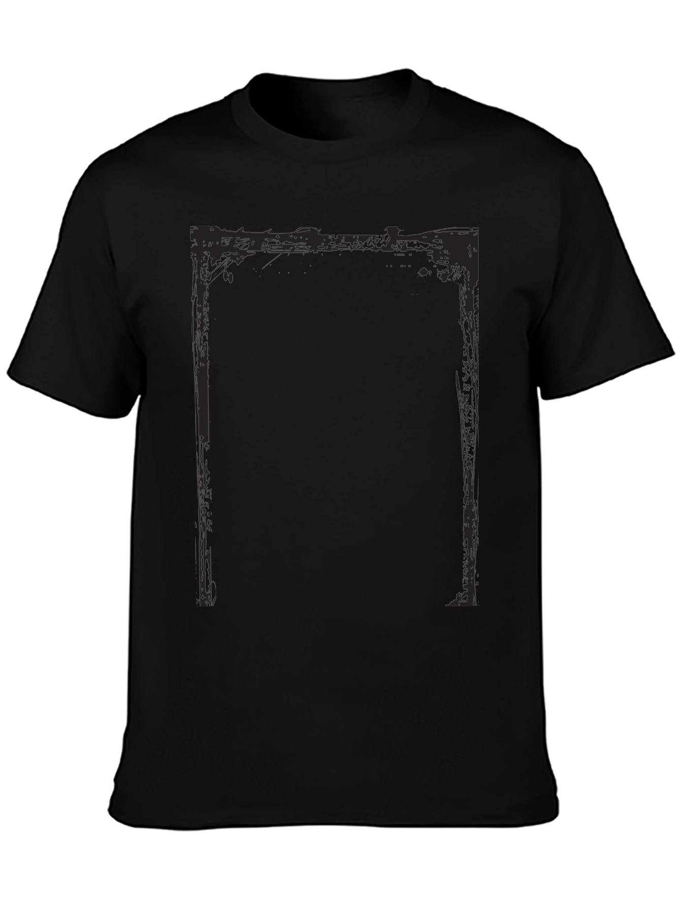Distressed Frame Black T-Shirt