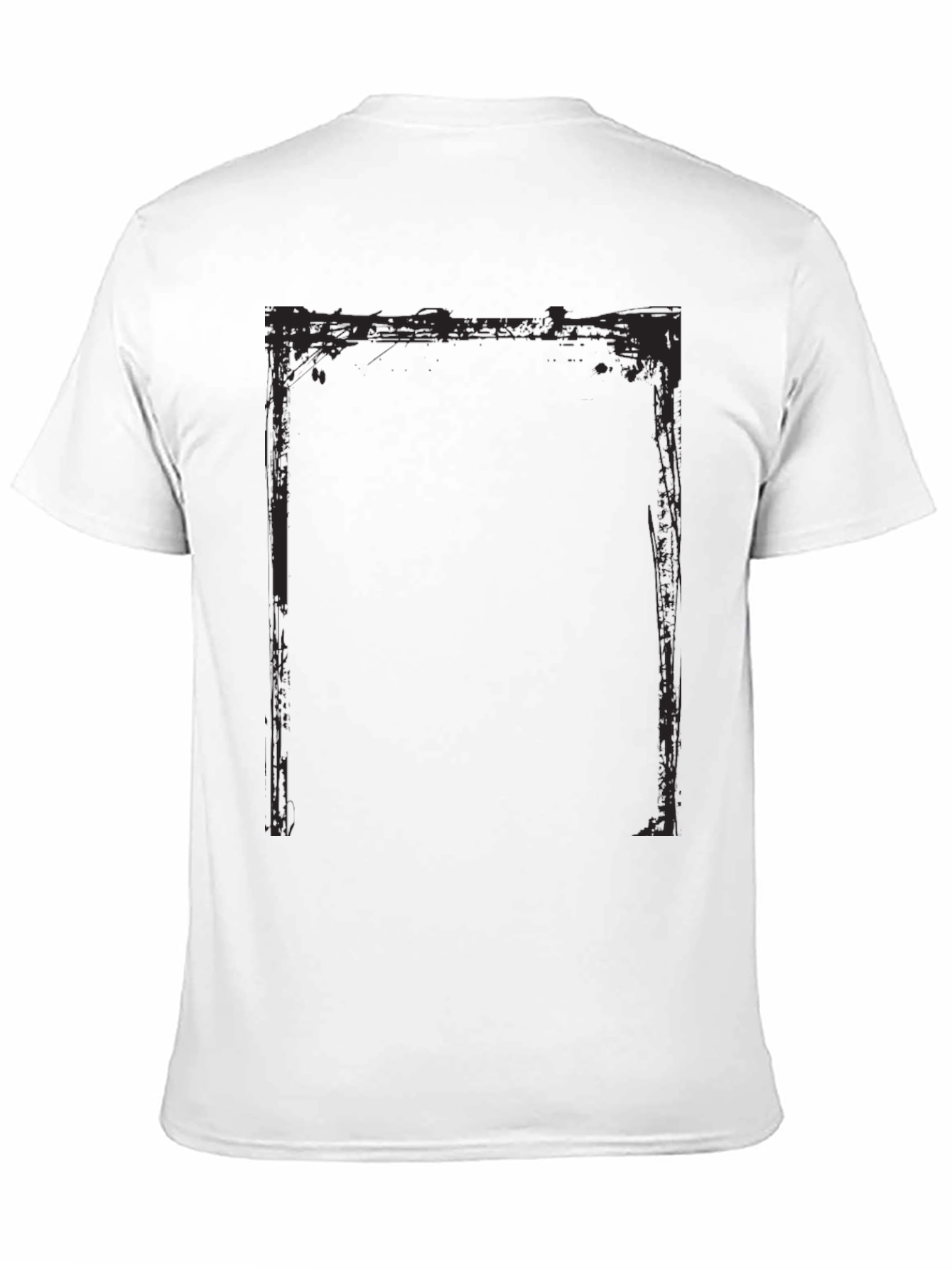 Distressed Frame Black T-Shirt
