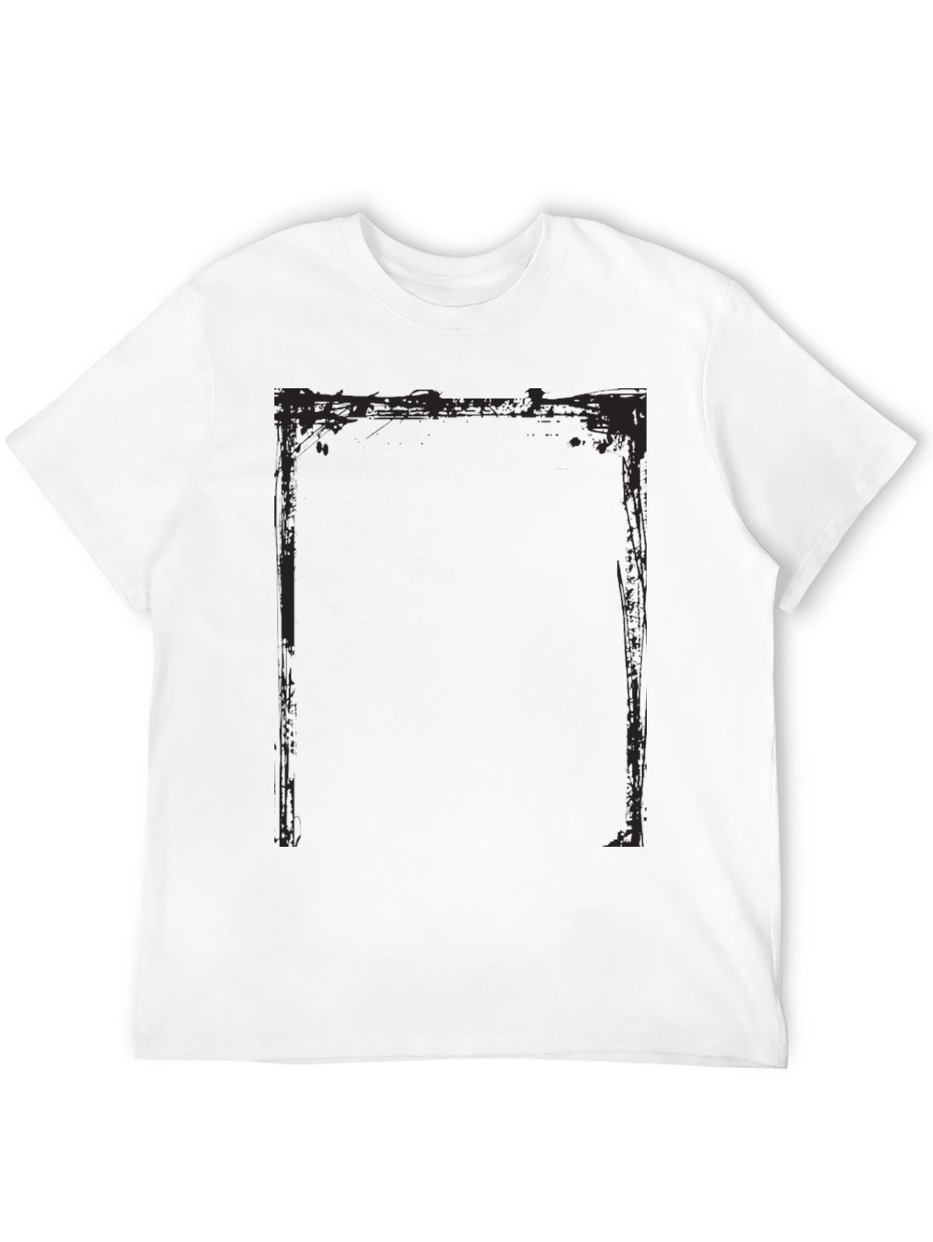 Distressed Frame Black T-Shirt