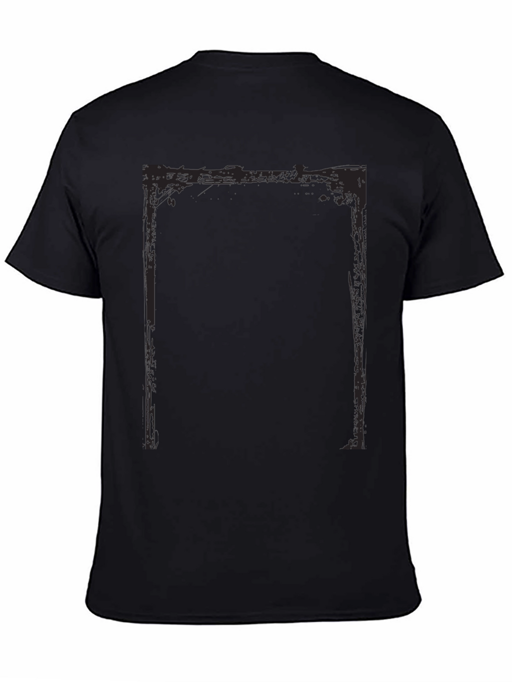 Distressed Frame Black T-Shirt
