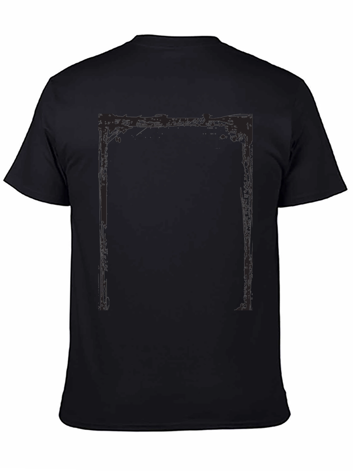 Distressed Frame Black T-Shirt