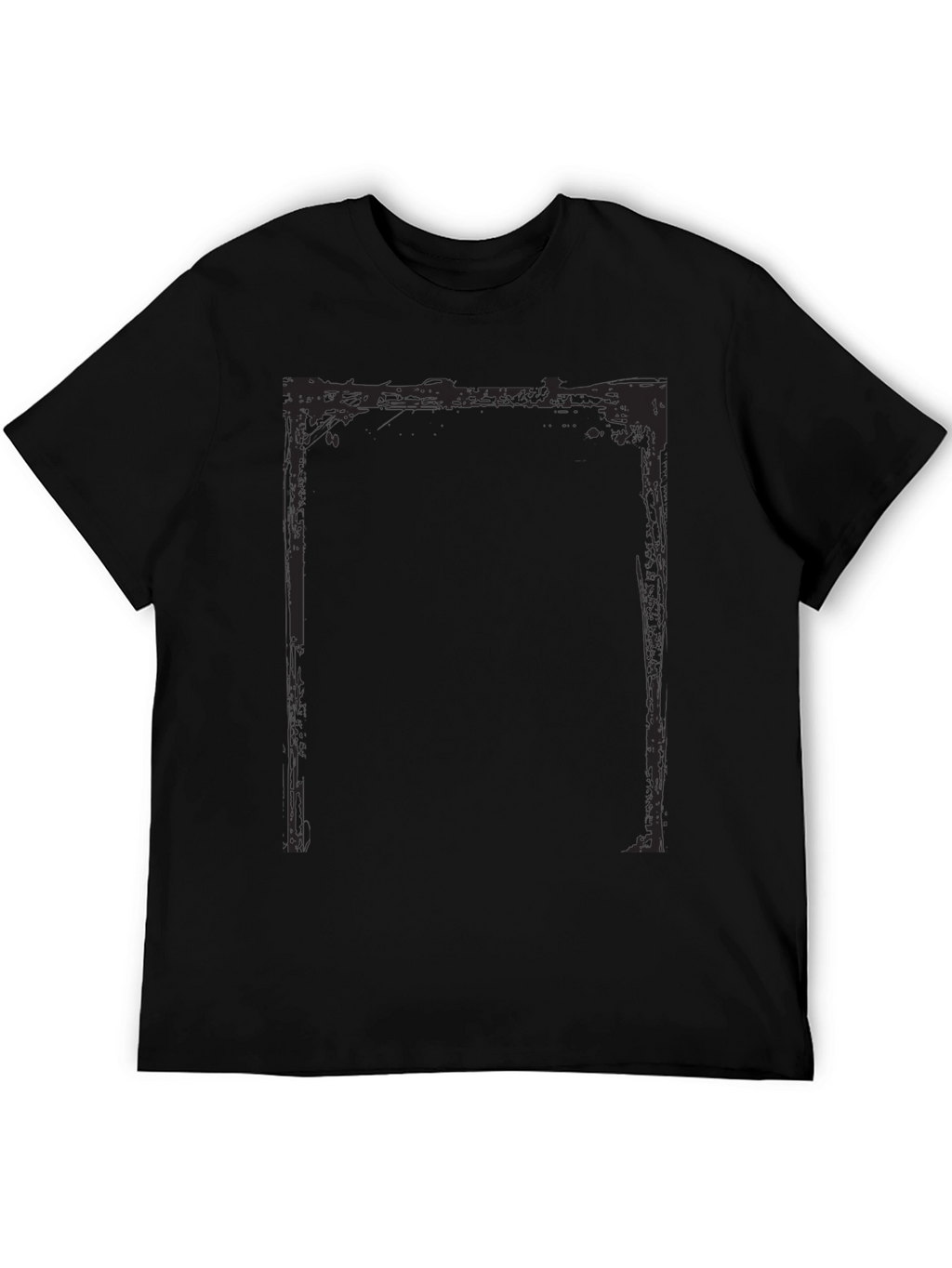 Distressed Frame Black T-Shirt