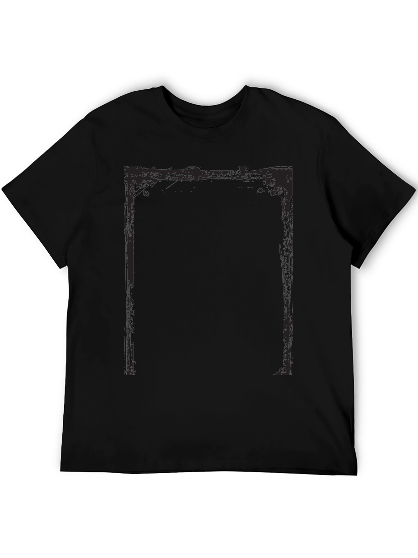 Distressed Frame Black T-Shirt