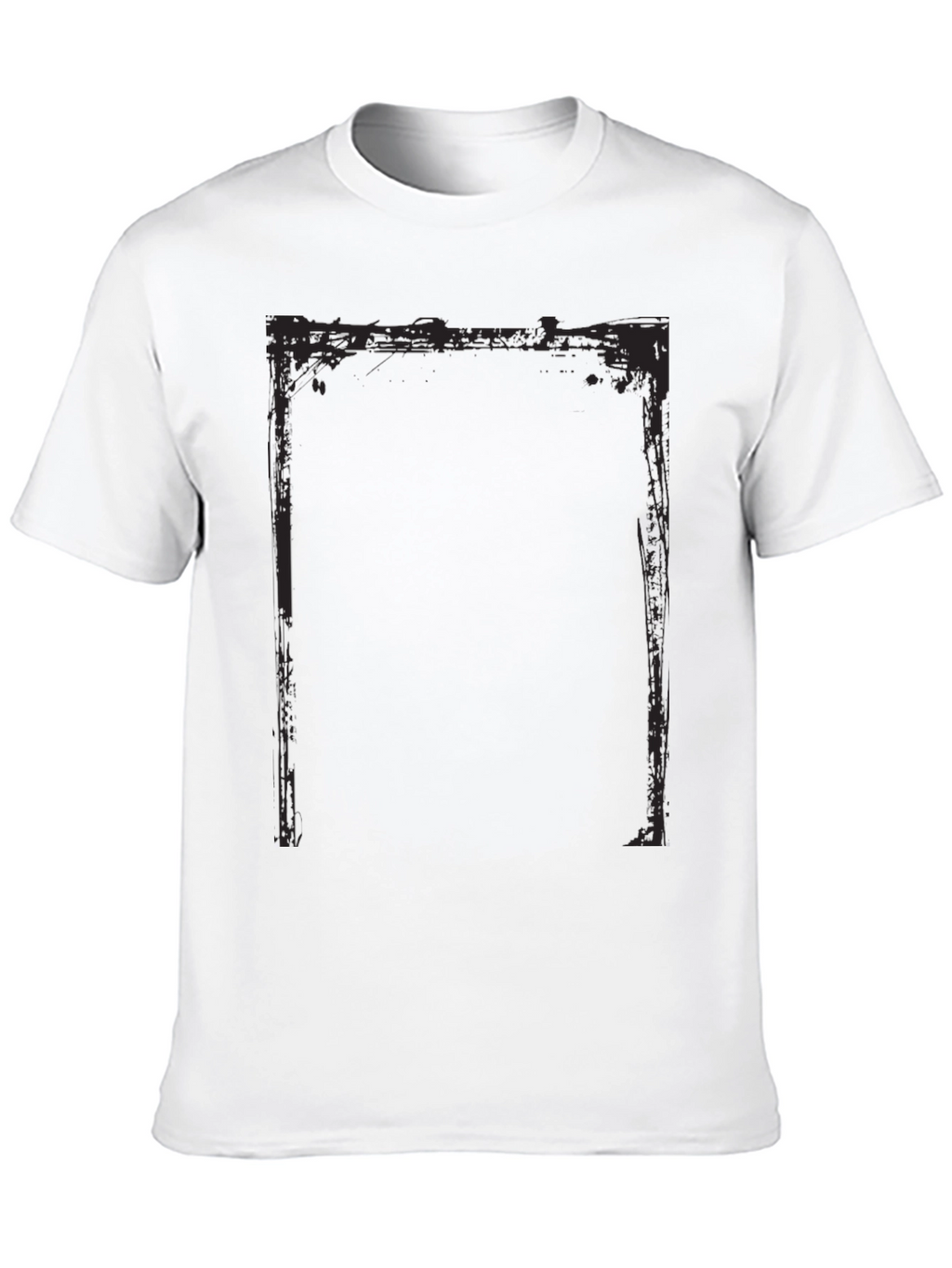 Distressed Frame Black T-Shirt
