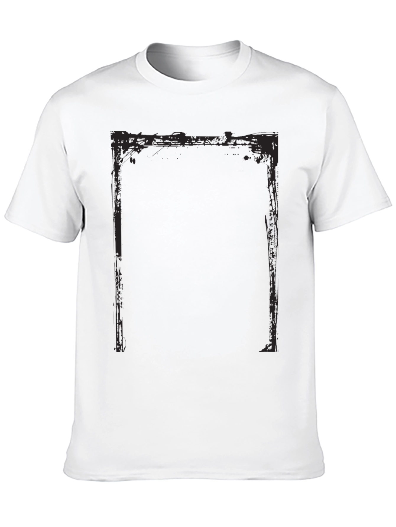 Distressed Frame Black T-Shirt