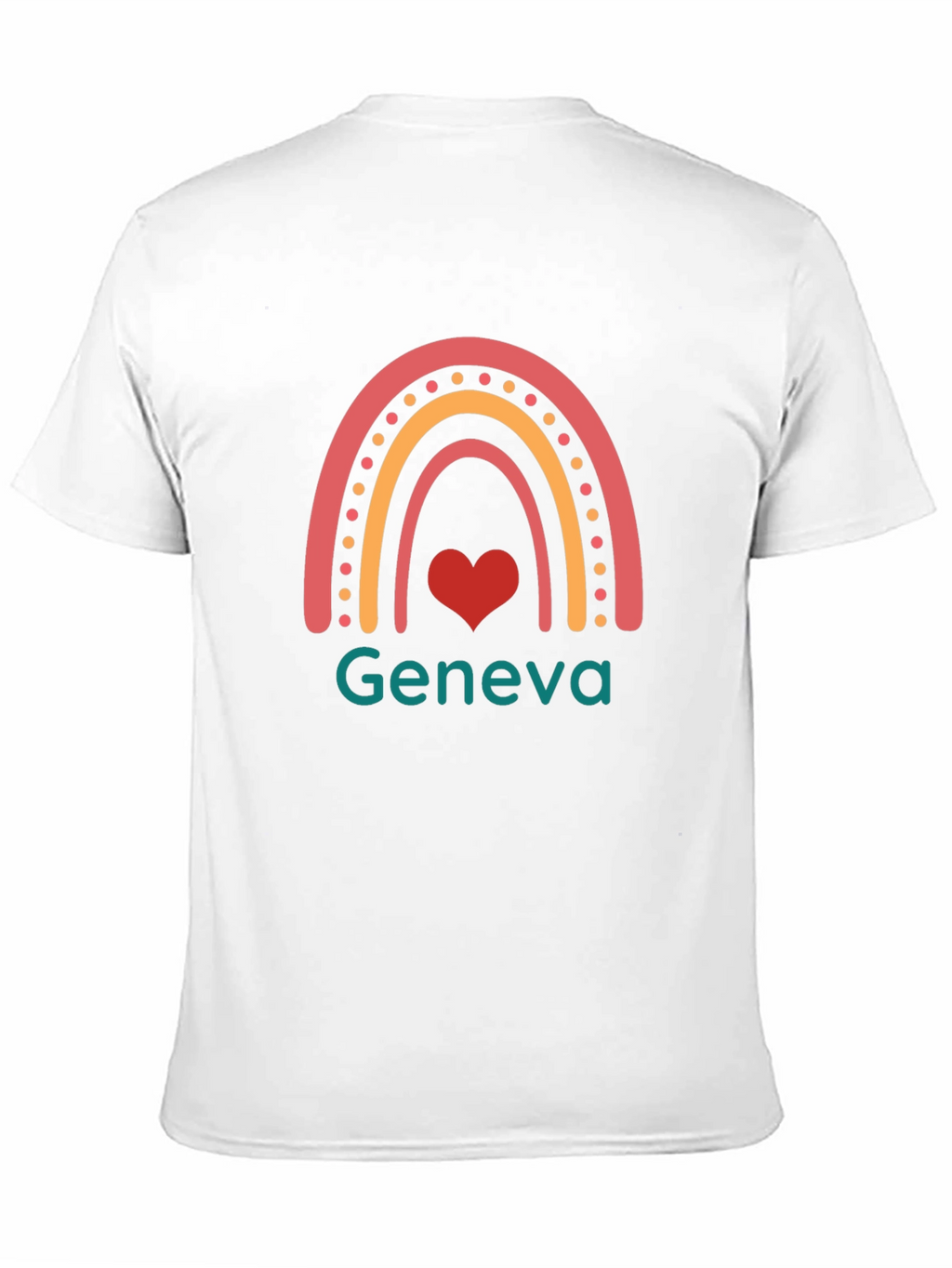 Rainbow Geneva Graphic Tee - Soft Cotton Blend