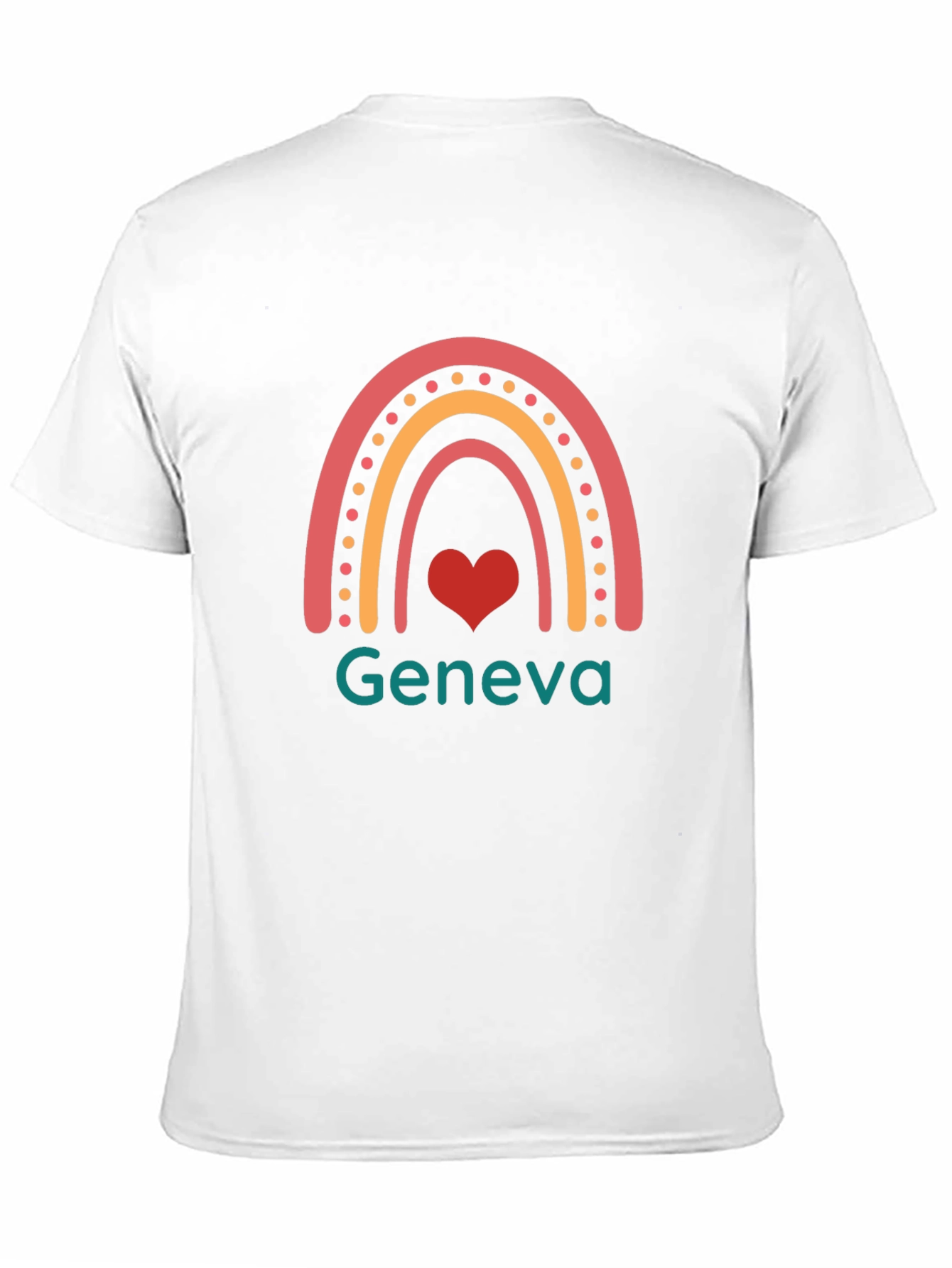 Rainbow Geneva Graphic Tee - Soft Cotton Blend