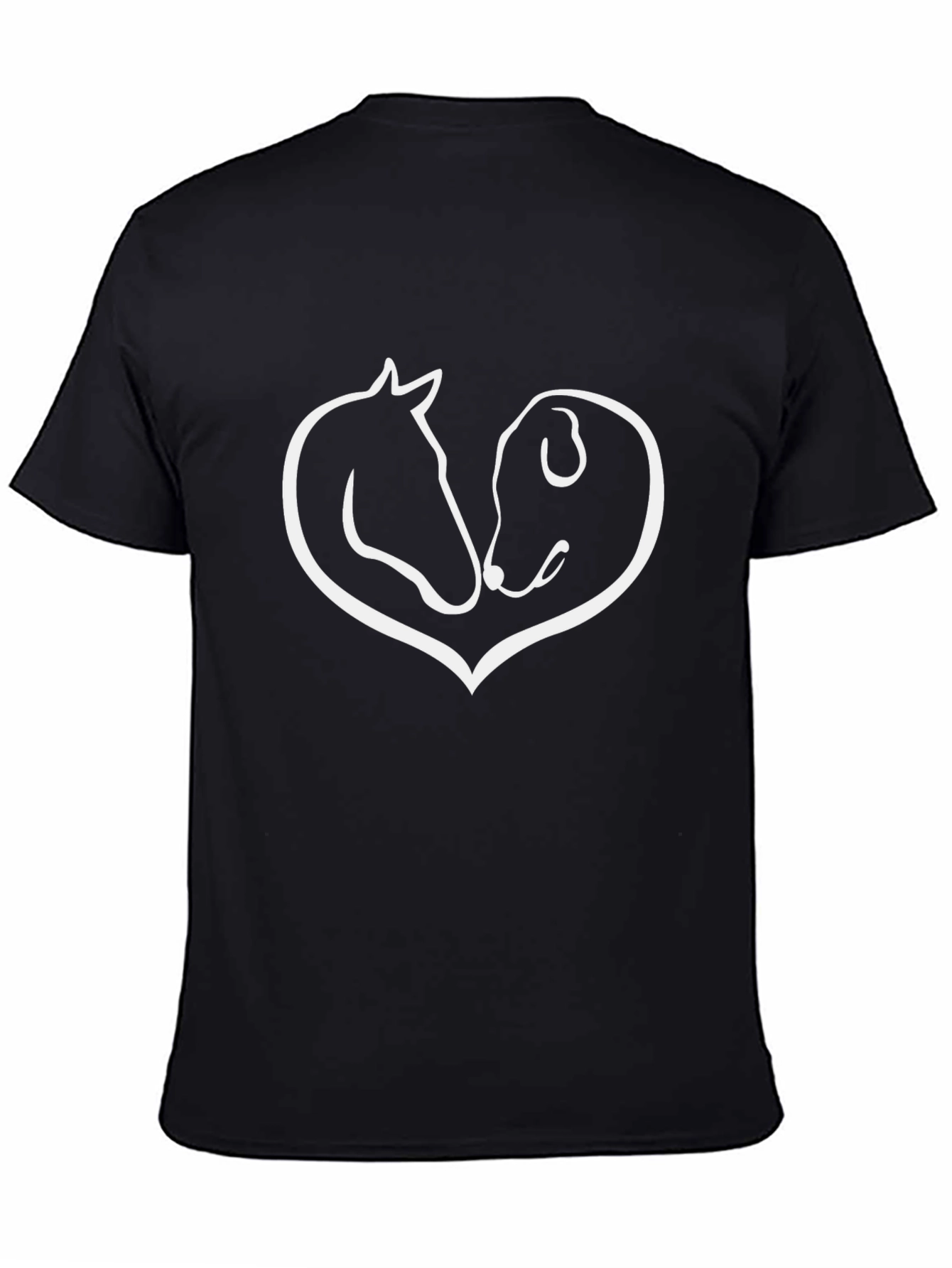 Dog and Horse Heart T-Shirt Animal Lover Tee