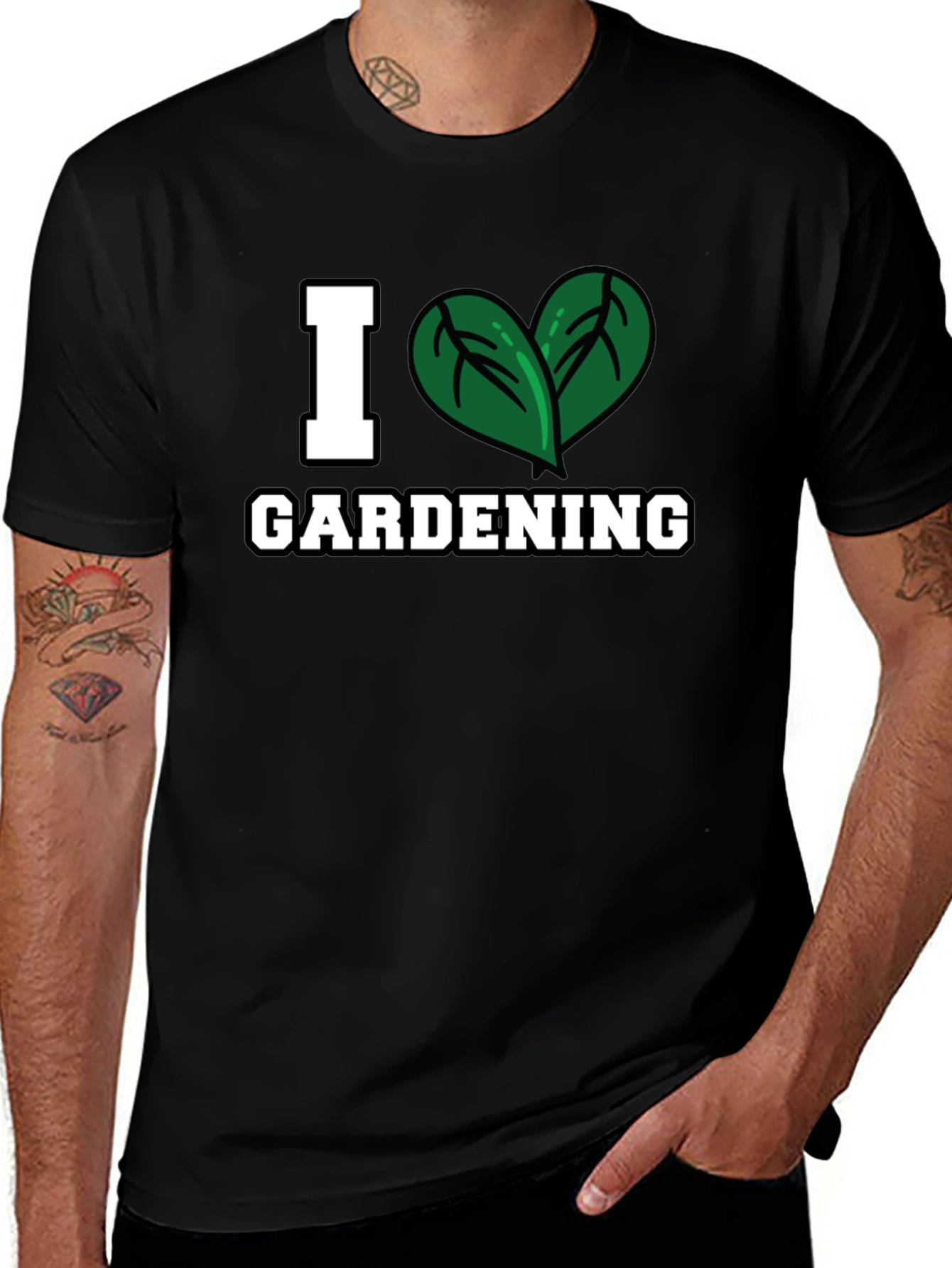 I Heart Gardening T-Shirt - Black
