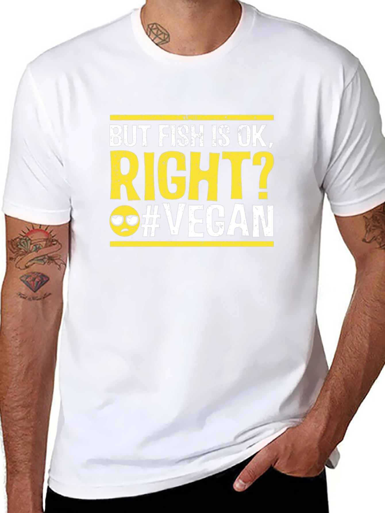 But Fish is OK Right? Funny Vegan T-Shirt