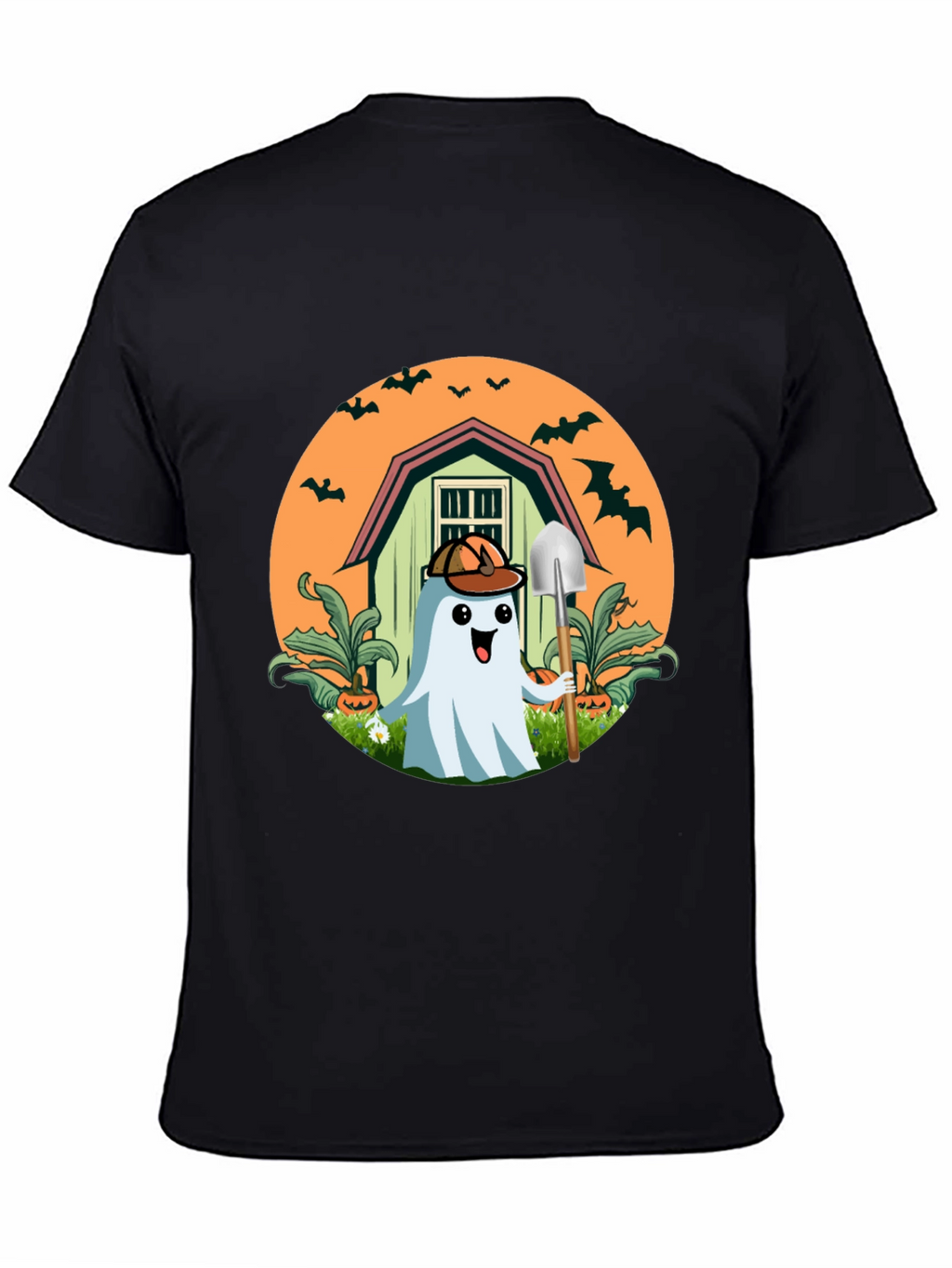 Spooky Ghost Gardener T-Shirt - Halloween Harvest