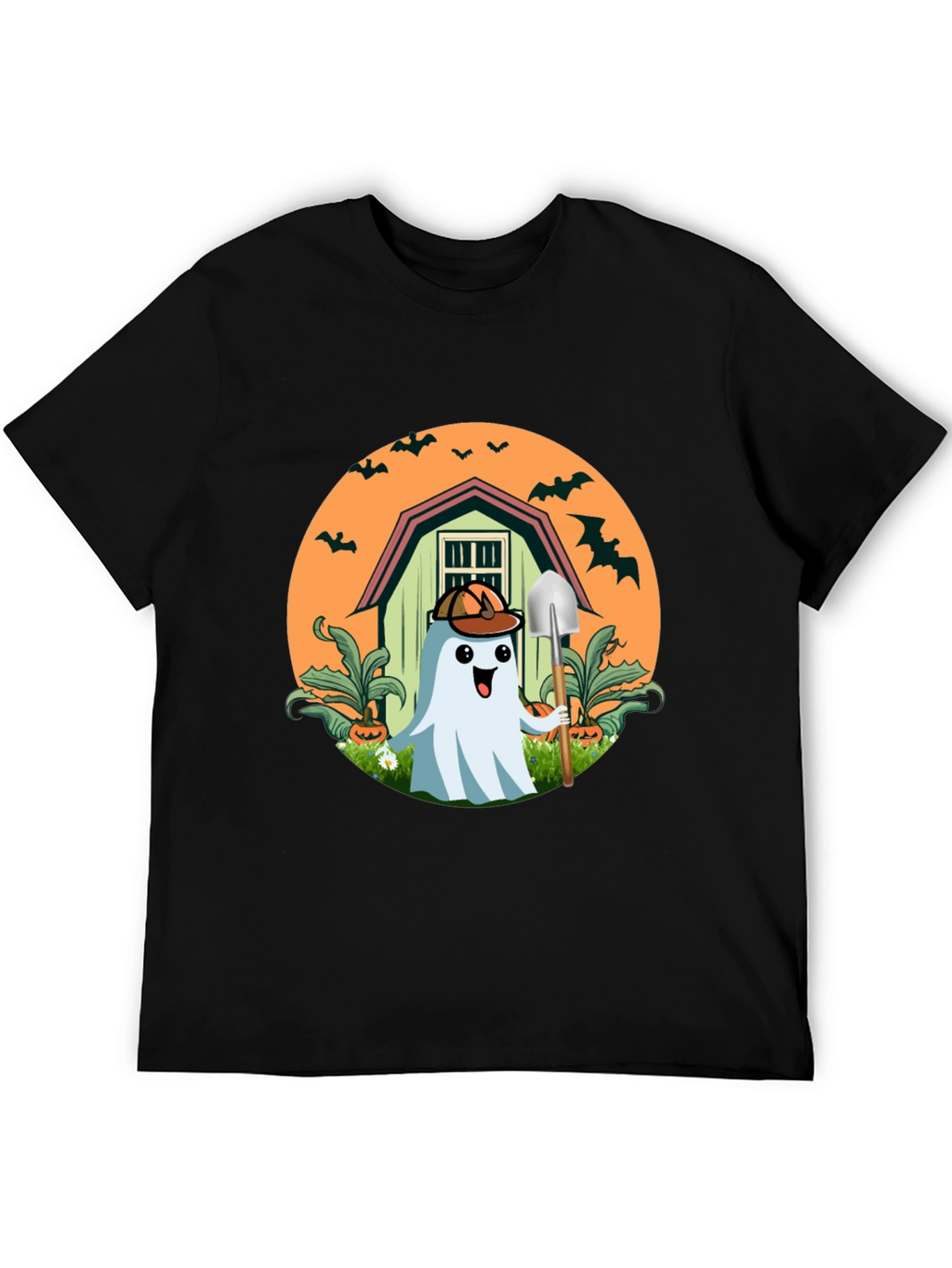 Spooky Ghost Gardener T-Shirt - Halloween Harvest