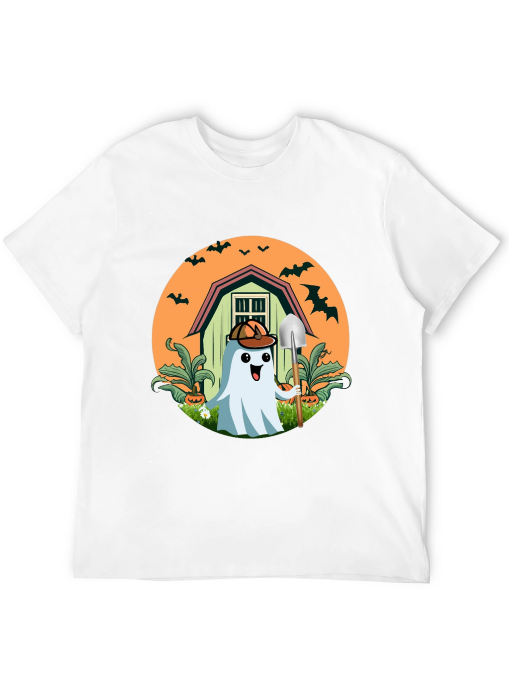 Spooky Ghost Gardener T-Shirt - Halloween Harvest