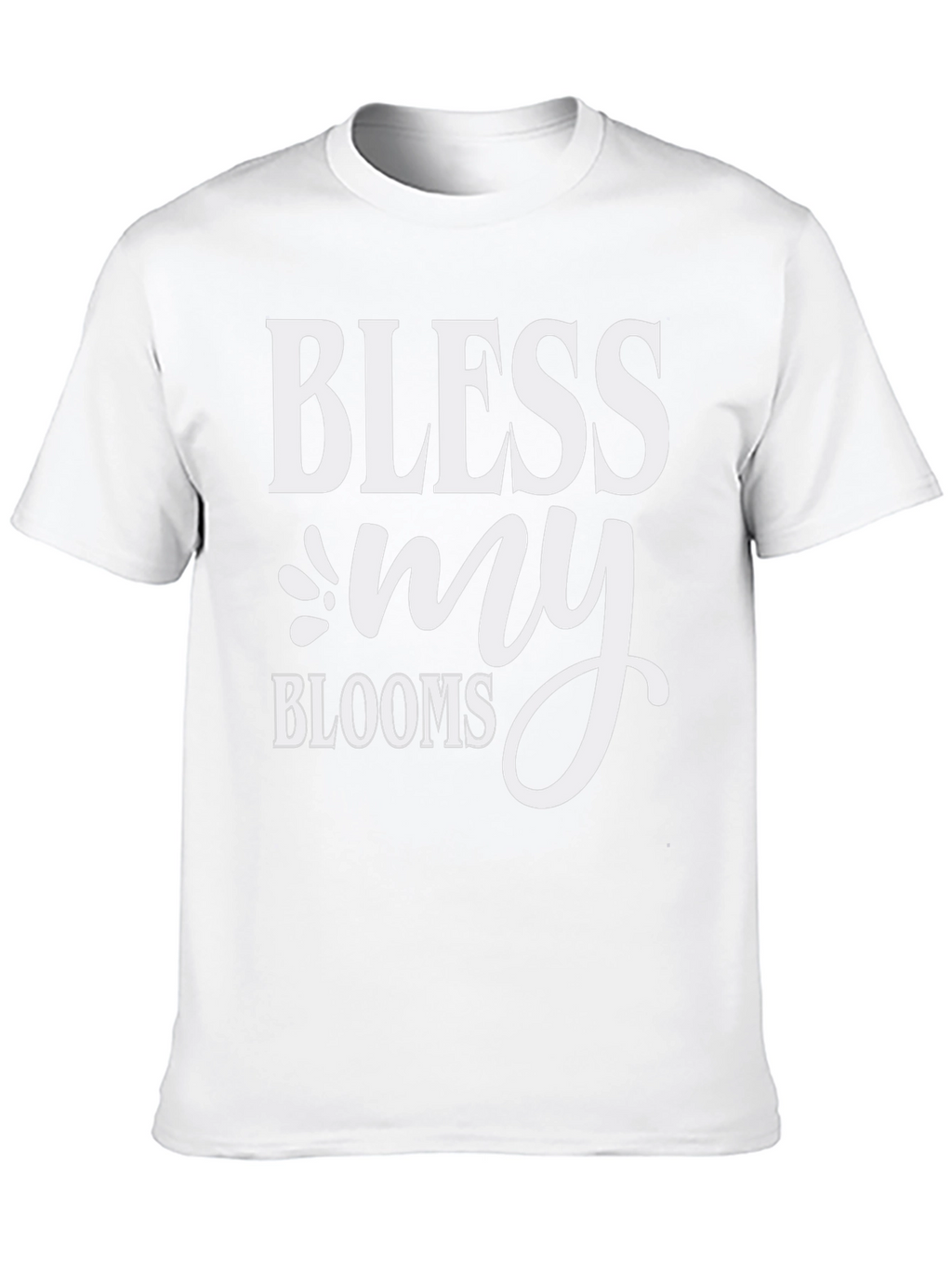 Bless My Blooms Graphic Tee - Black Cotton T-Shirt