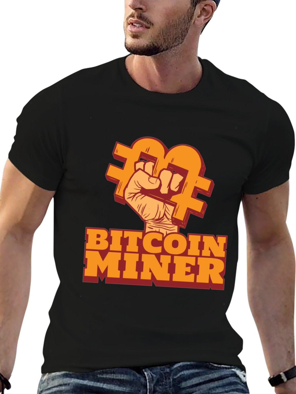 Bitcoin Miner Black T-Shirt - Crypto Enthusiast Tee