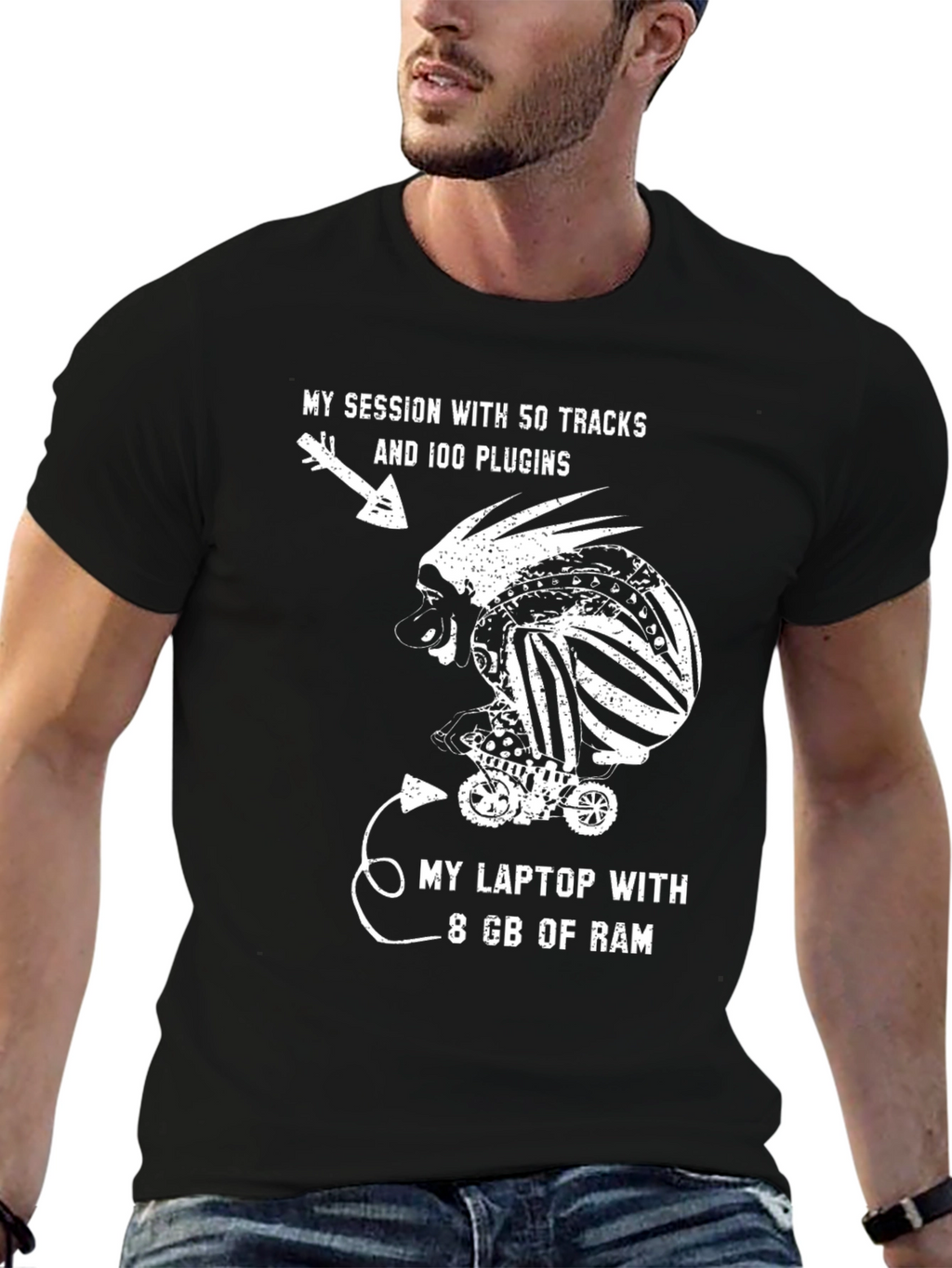 Funny Music Producer T-Shirt: 8GB RAM Struggles