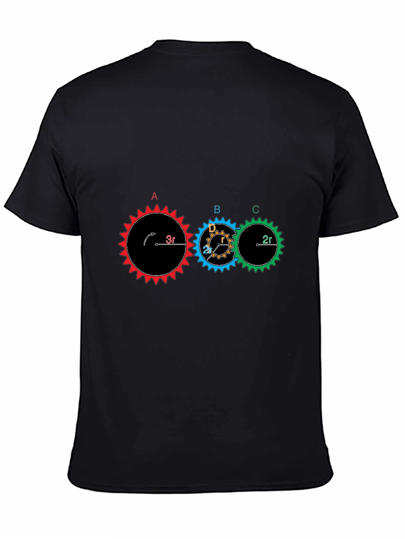 Gear Physics Graphic T-Shirt - Black Cotton Tee