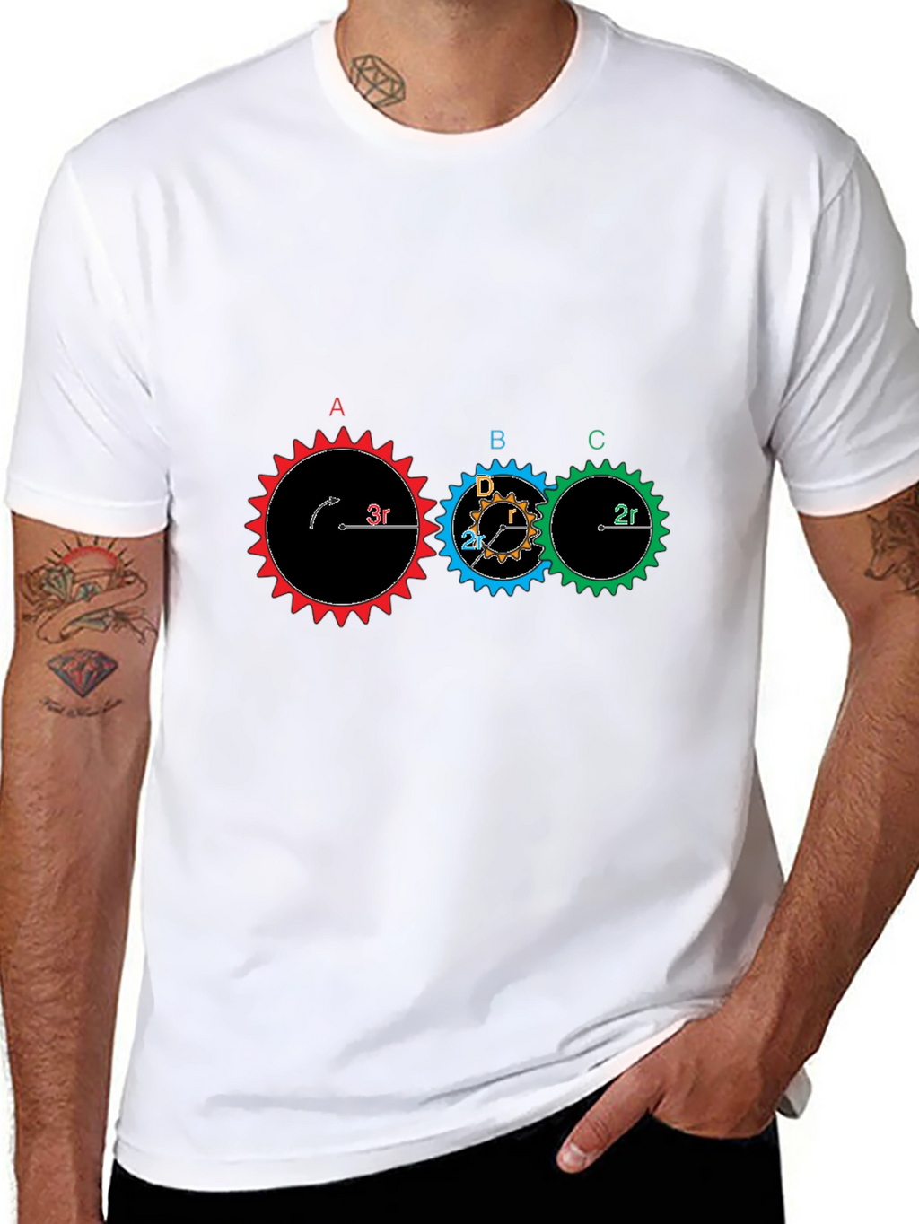 Gear Physics Graphic T-Shirt - Black Cotton Tee